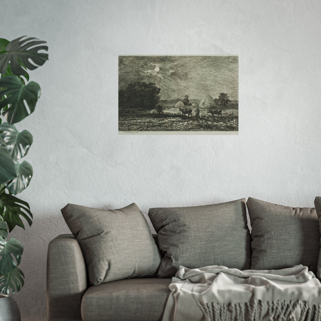 Charles François Daubigny - Moonlight at Valmondois | Fine Art Poster