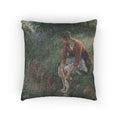 Camille Pissarro - Woman Bathing Her Feet in a Brook | Woven Pillow