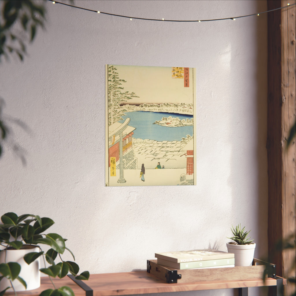 Utagawa Hiroshige - Hilltop View, Yushima Tenjin Shrine | Fine Art Poster