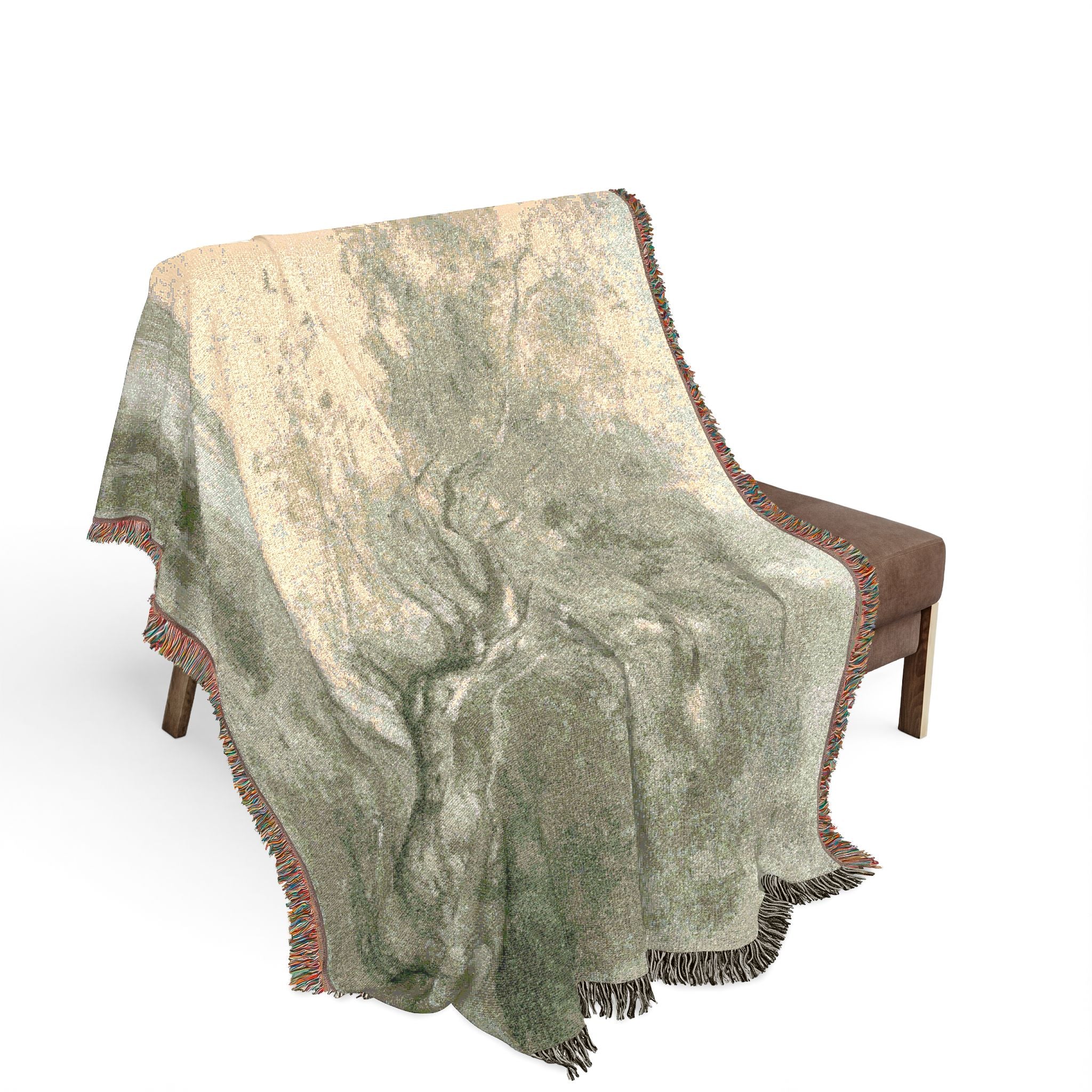 Bent Tree by the Water Camille Corot Tapestry Blanket