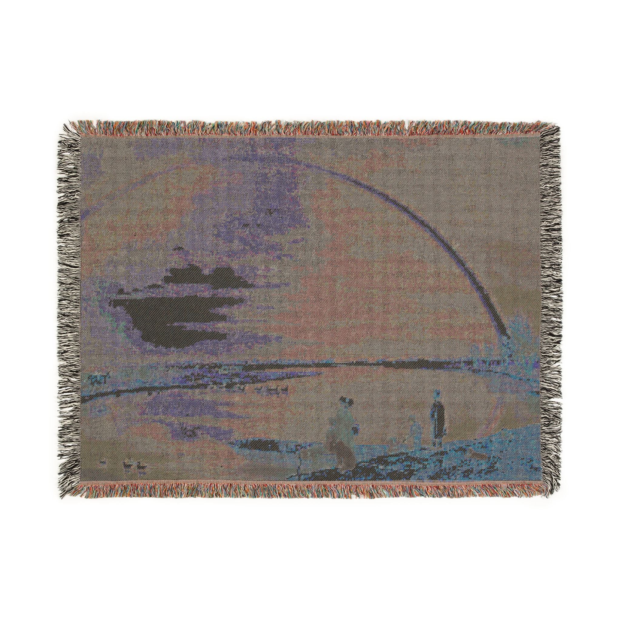 William Turner - An April Shower A View from Binsey Ferry Near Oxford, Looking Towards Port Meadow and Godstow | Woven Tapestry Blanket