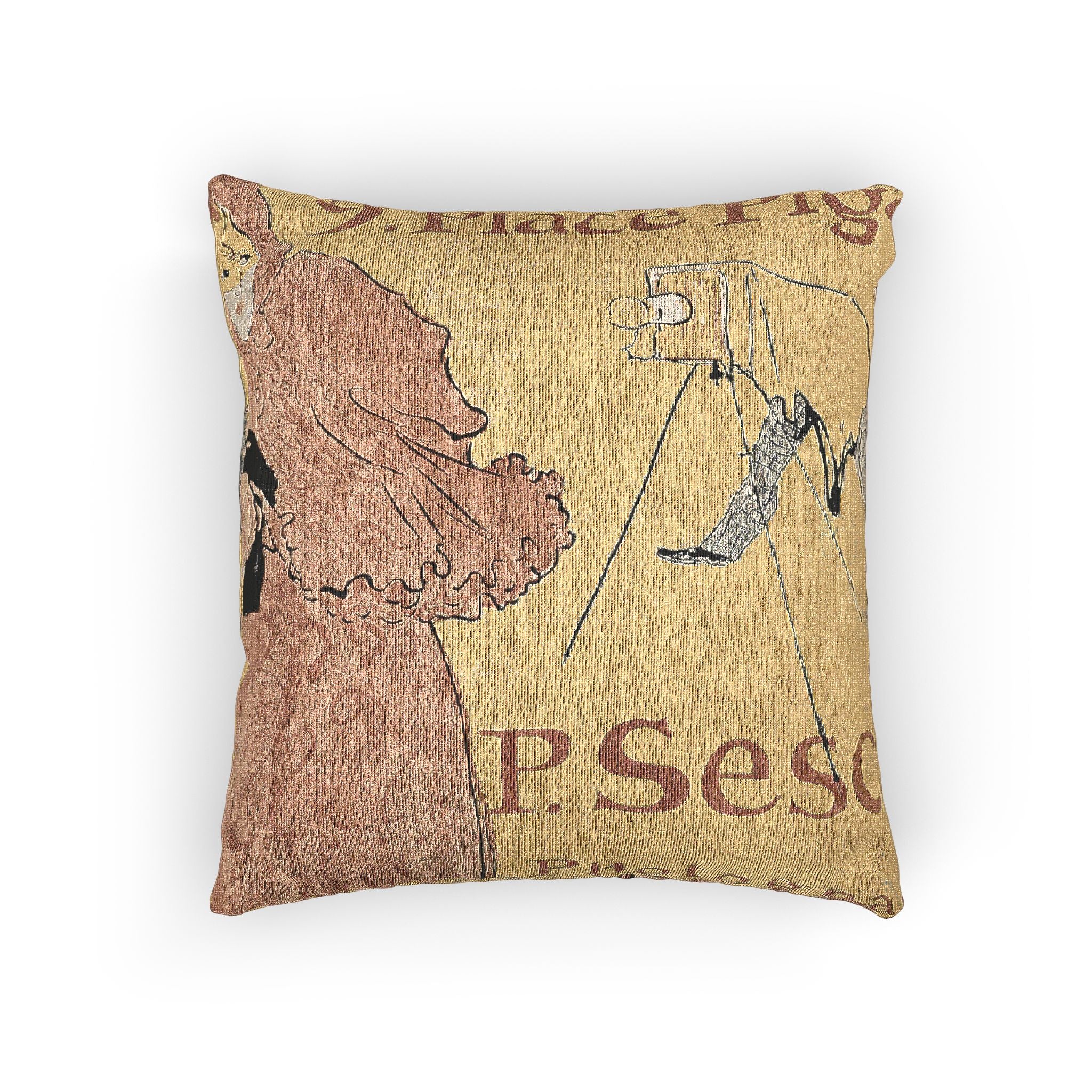 Henri de Toulouse-Lautrec - The Photographer Sescau | Woven Pillow