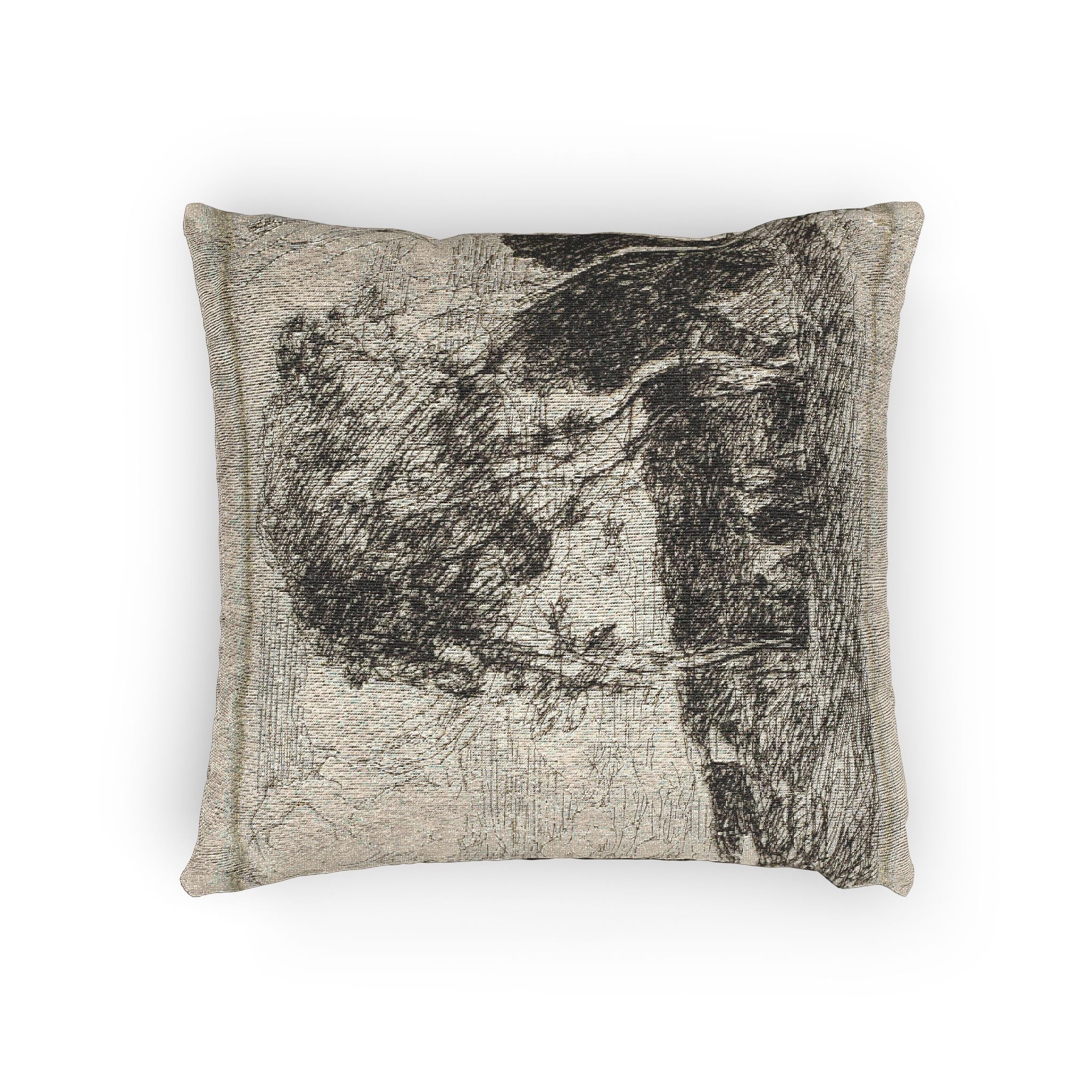 Jean Baptiste Camille Corot - Souvenir of the Fortifications of Douai | Woven Pillow