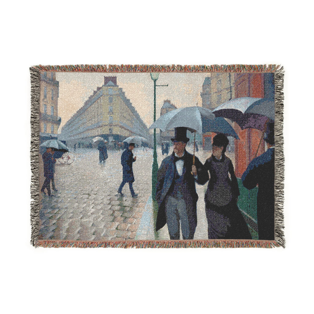 Gustave Caillebotte - Paris Street; Rainy Day | Woven Tapestry Blanket