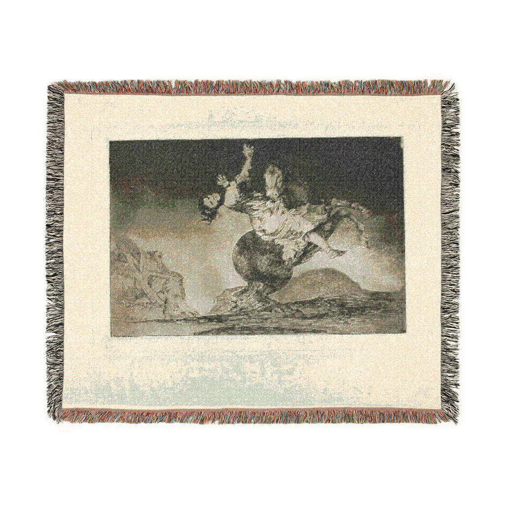 Francisco José de Goya y Lucientes - A Woman and a Horse, Let Someone Else Master Them, plate ten from Los Proverbios | Woven Tapestry Blanket
