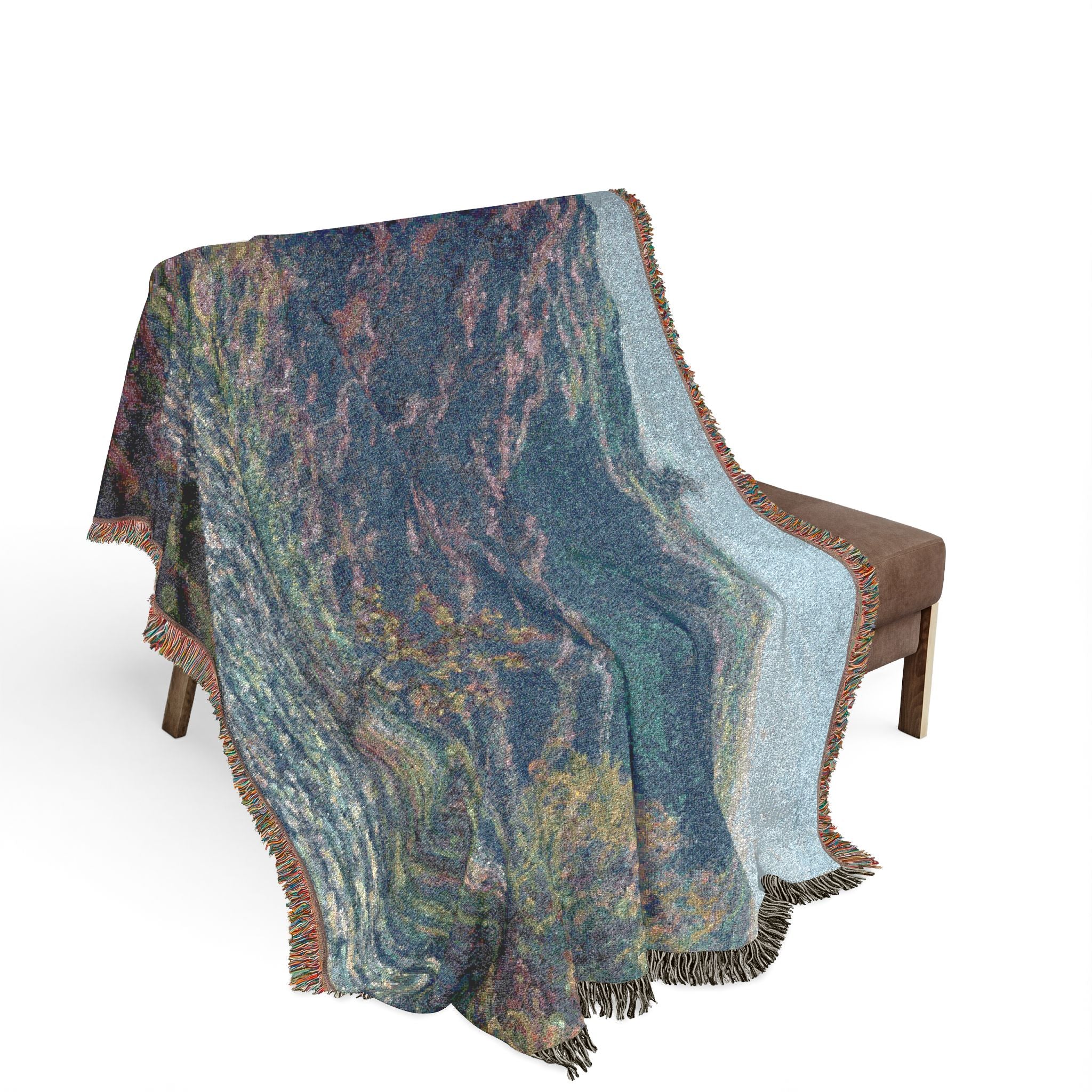 The Petite Creuse River Claude Monet Tapestry Blanket