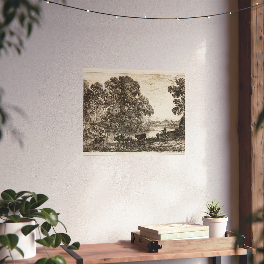 Claude Lorrain - The Cowherd | Fine Art Poster