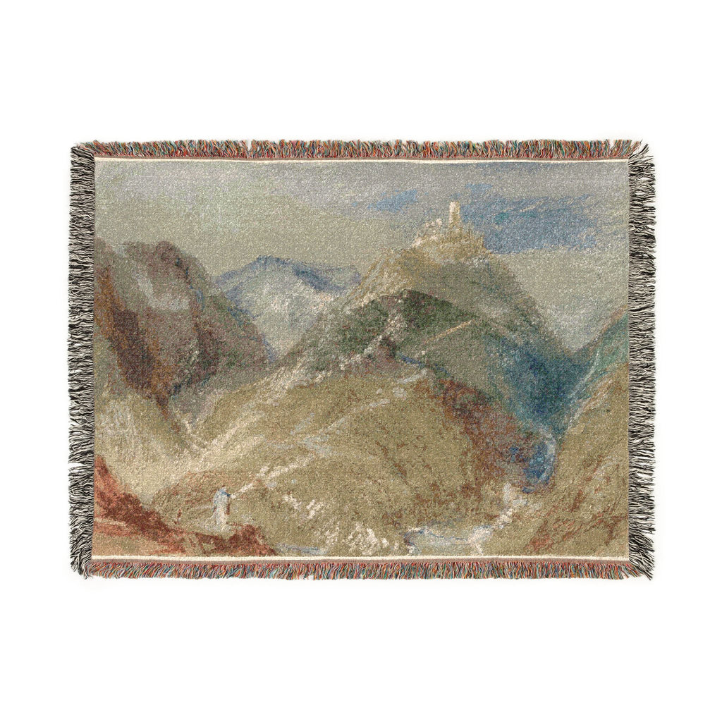 Joseph Mallord William Turner - Castle on Height near Geneva | Woven Tapestry Blanket