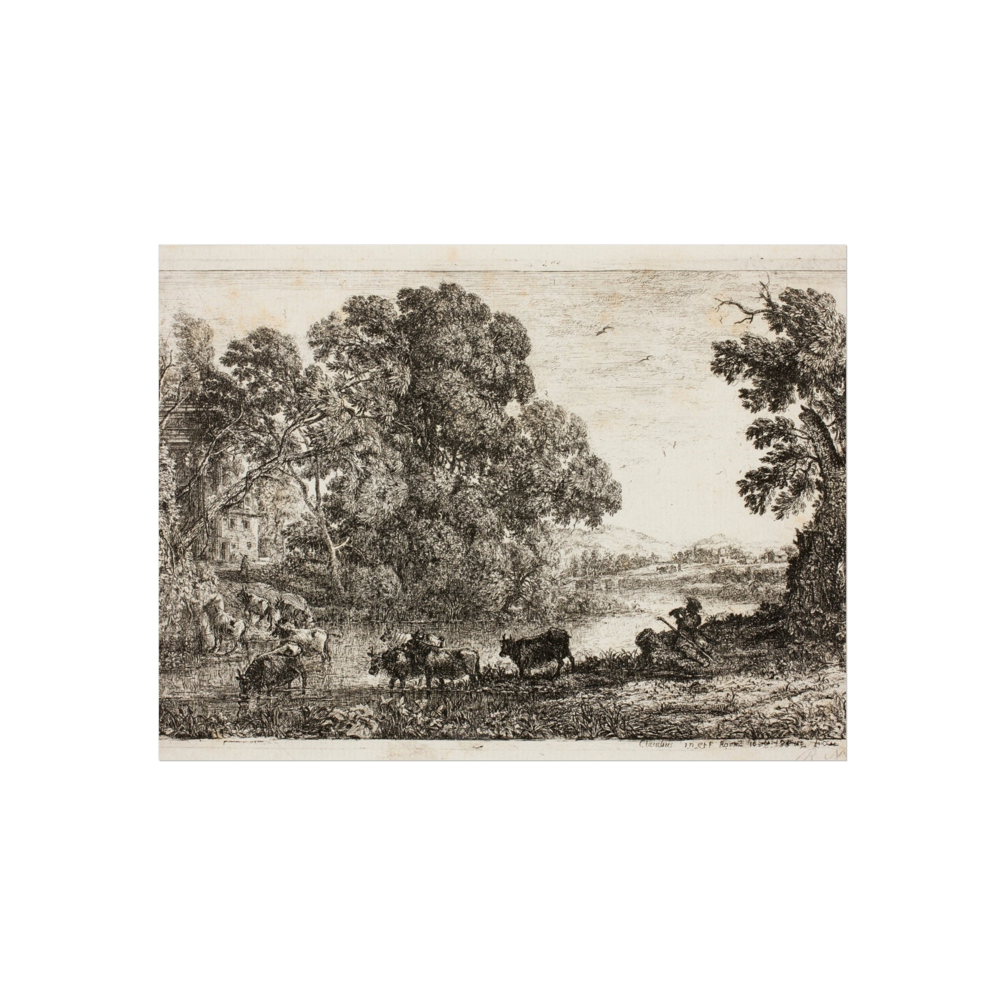 Claude Lorrain - The Cowherd | Fine Art Poster