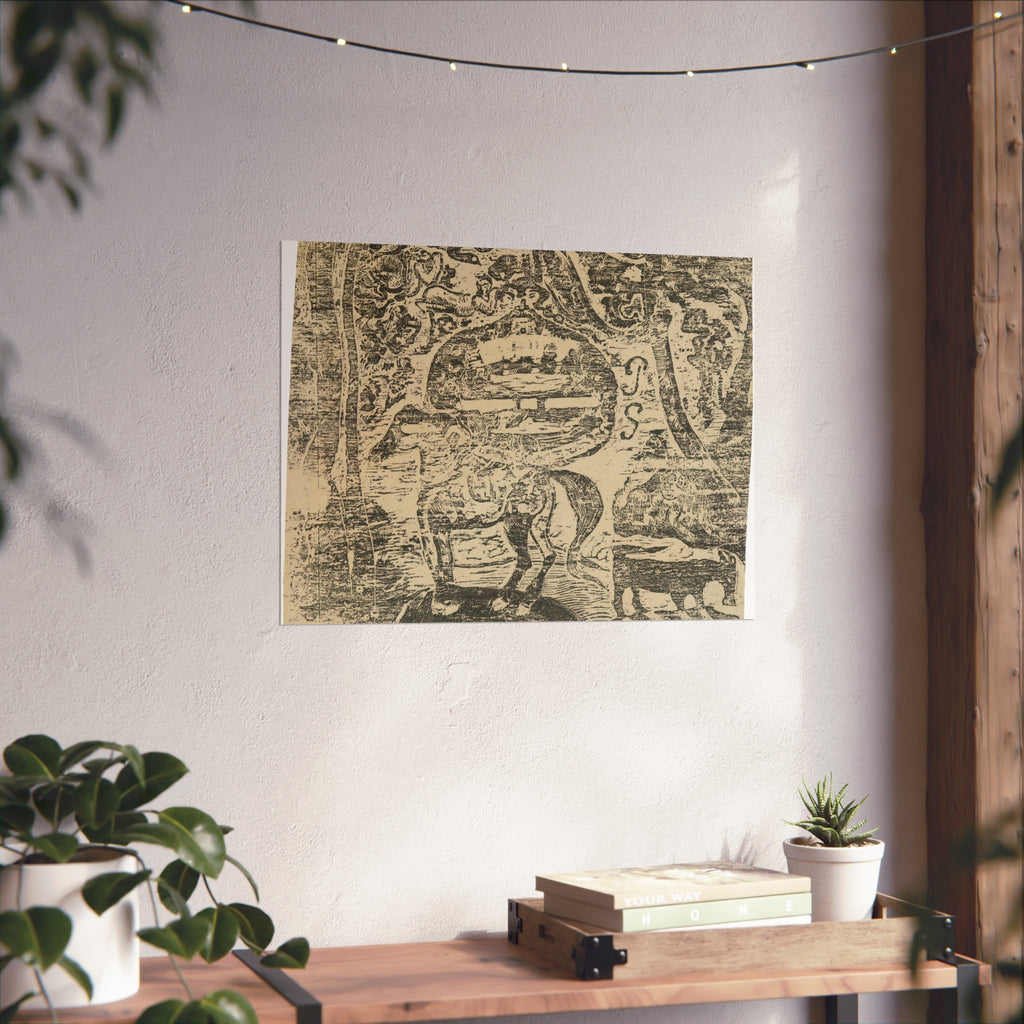 Paul Gauguin - Horse, with Other Animals and Ornaments | Fine Art Poster