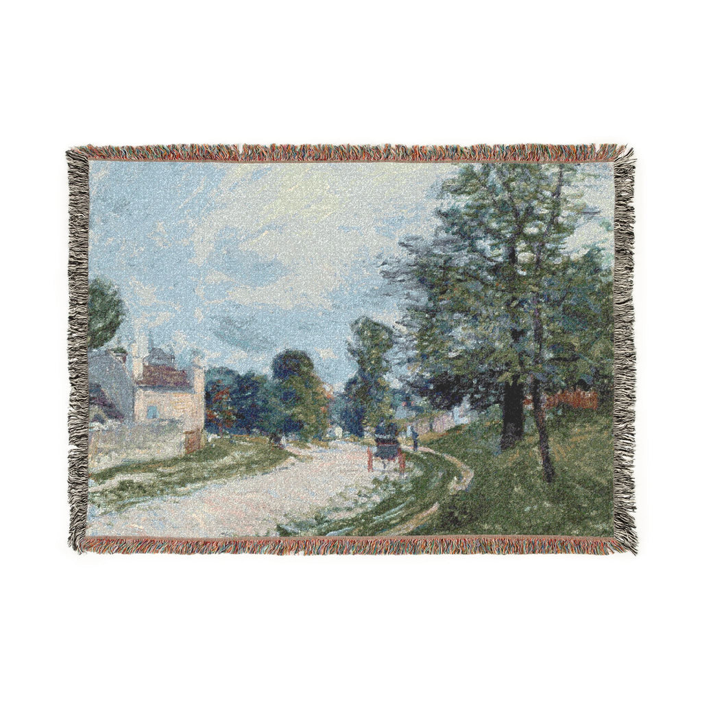 Alfred Sisley - A Turn in the Road | Woven Tapestry Blanket