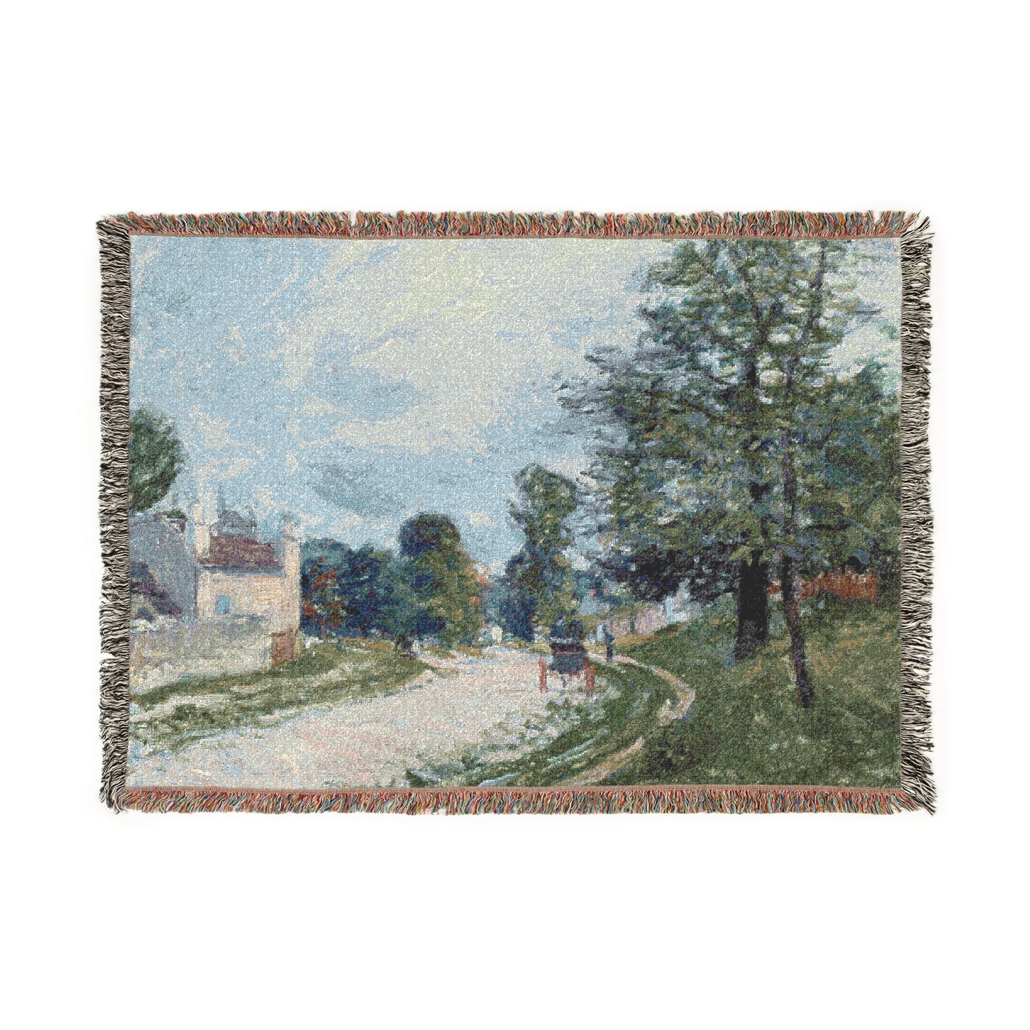 Alfred Sisley - A Turn in the Road | Woven Tapestry Blanket