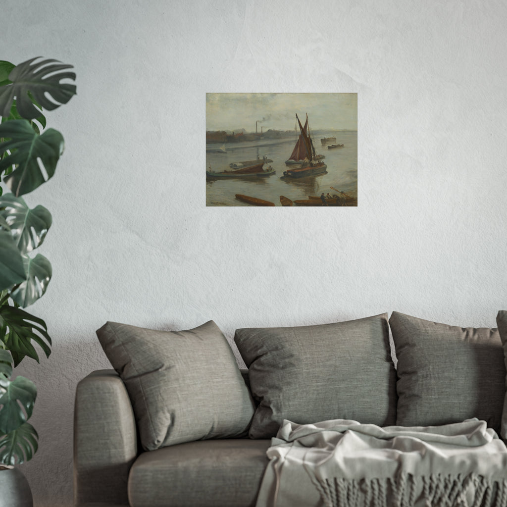 James McNeill Whistler - Grey and Silver: Old Battersea Reach | Fine Art Poster