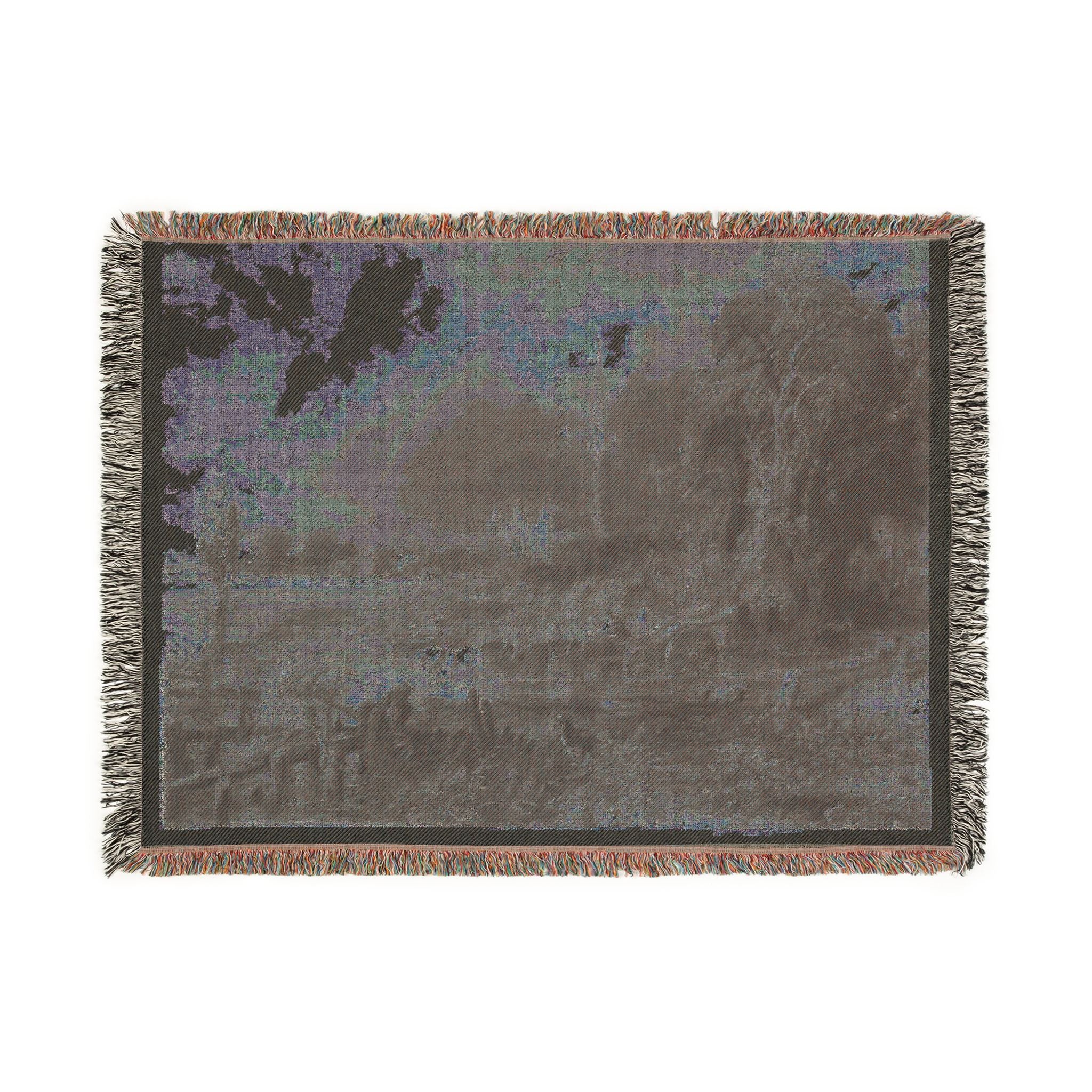 David Lucas - Salisbury Cathedral from the Meadows the Rainbow | Woven Tapestry Blanket