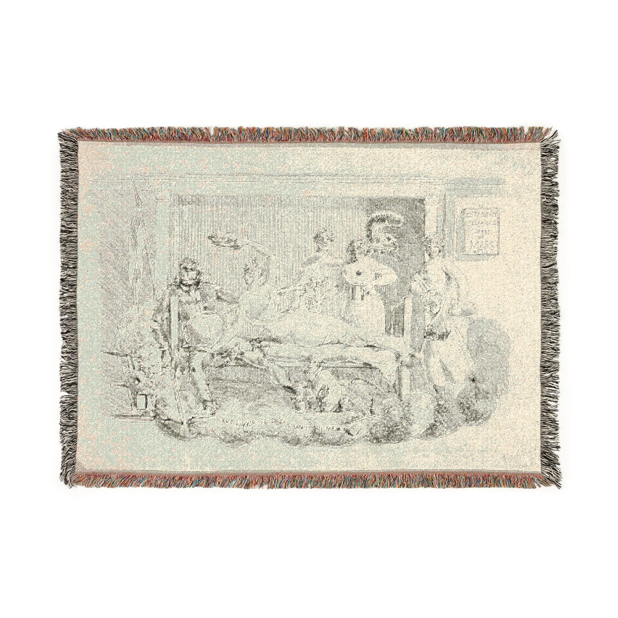 Jacques Louis David - Loveless Disarming Himself | Woven Tapestry Blanket