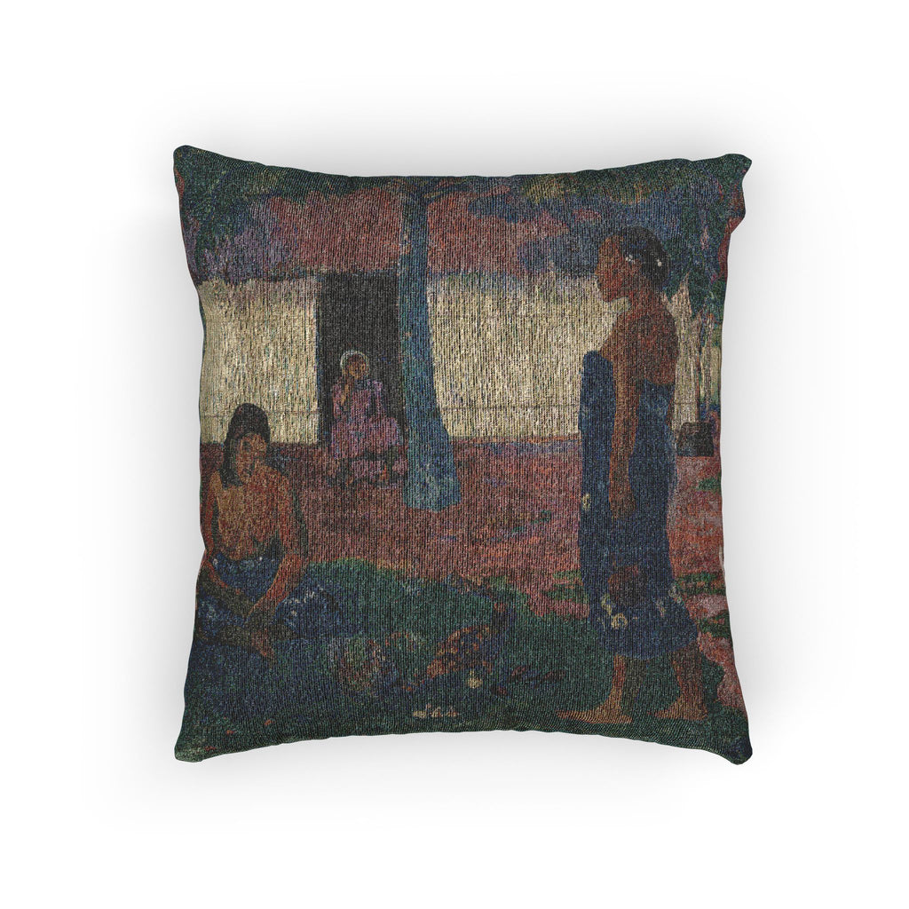 Paul Gauguin - No te aha oe riri (Why Are You Angry ) | Woven Pillow