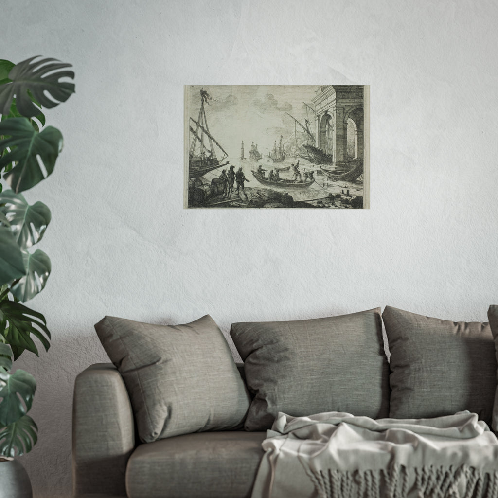 Claude Lorrain - Harbor Scene with a Lighthouse | Fine Art Poster