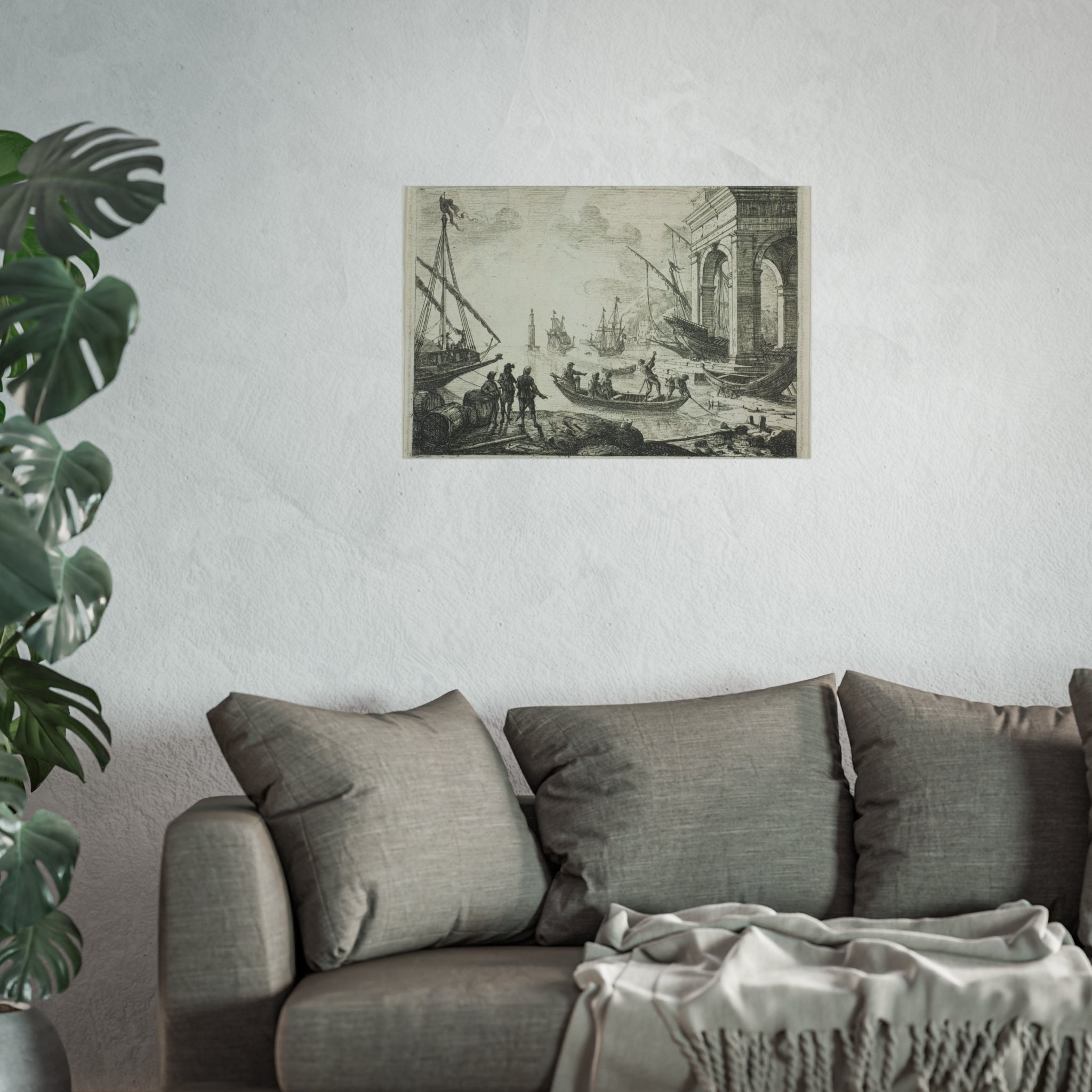 Claude Lorrain - Harbor Scene with a Lighthouse | Fine Art Poster