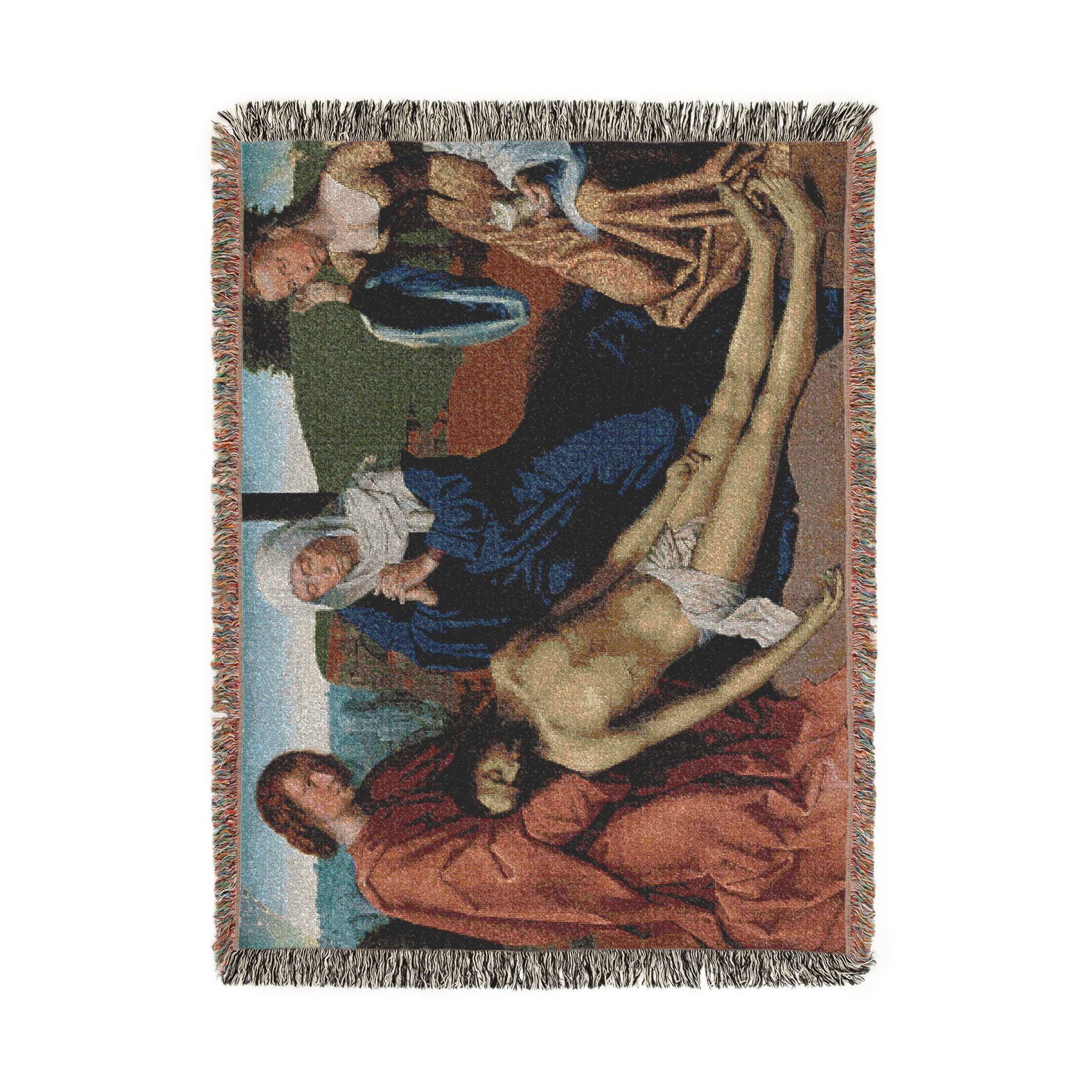 Gerard David - Lamentation over the Body of Christ | Woven Tapestry Blanket