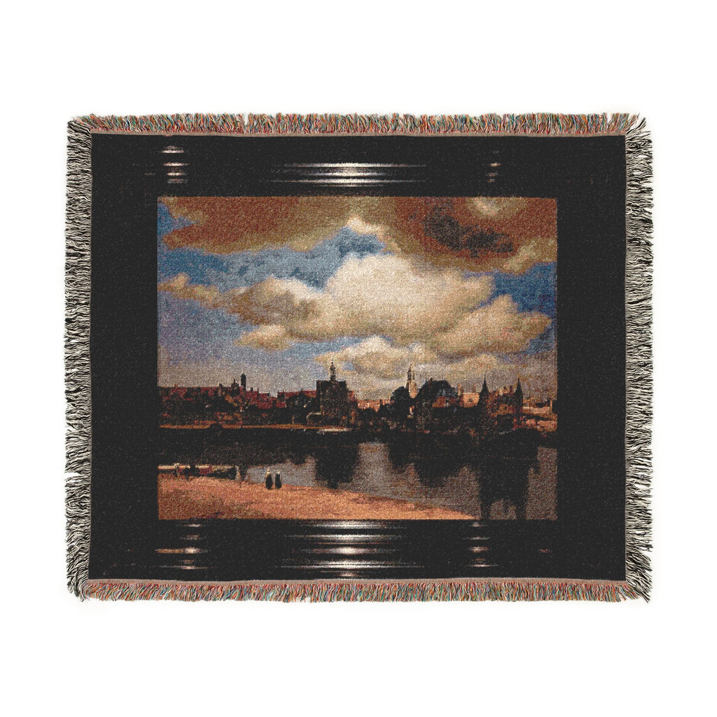 Den Haag - Mauritshuis - Johannes Vermeer (1632-1675) - View of Delft c. 1660-1661 | Woven Tapestry Blanket