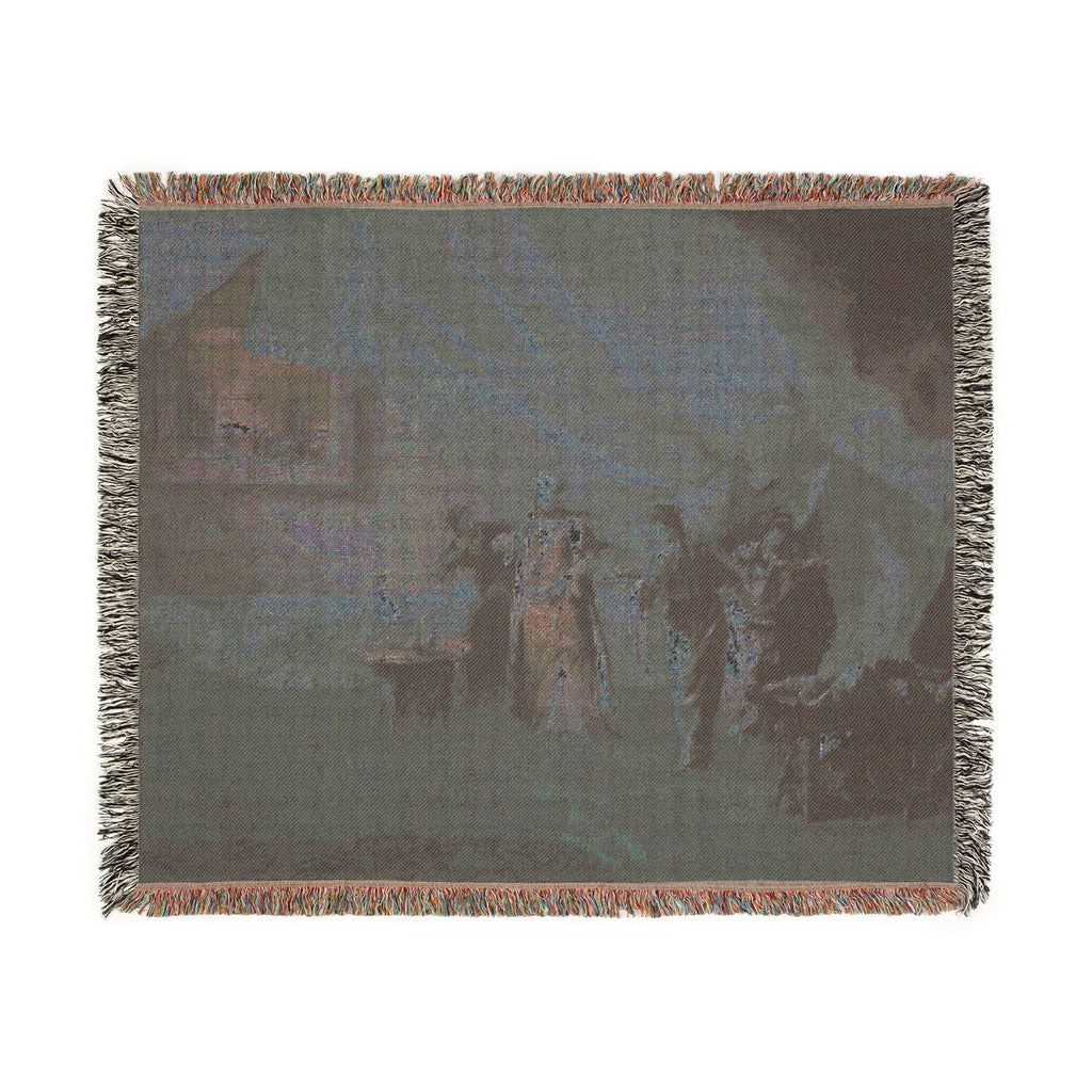 Giovanni Antonio Guardi - Interior A Sultana taking Coffee in the Harem | Woven Tapestry Blanket