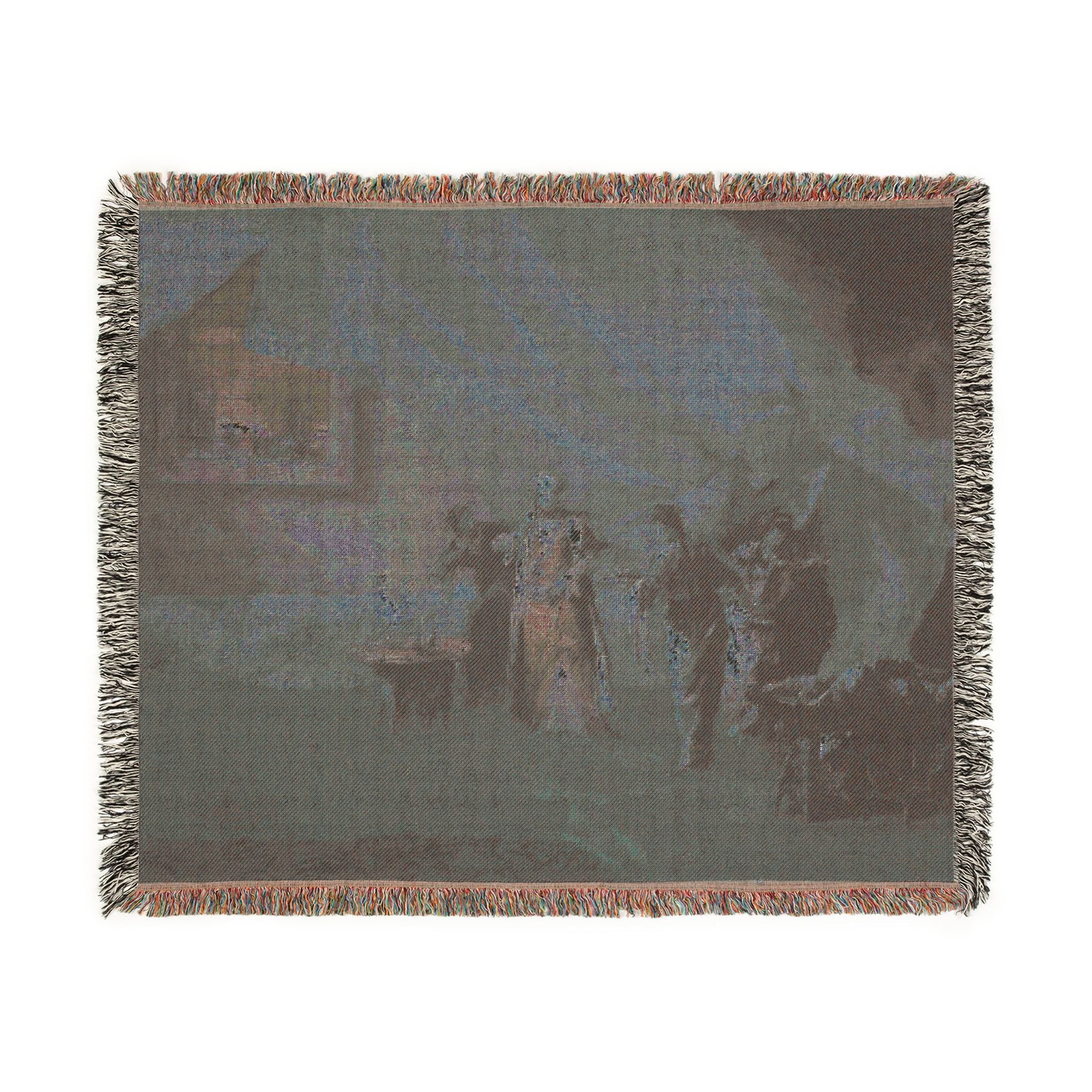 Giovanni Antonio Guardi - Interior A Sultana taking Coffee in the Harem | Woven Tapestry Blanket