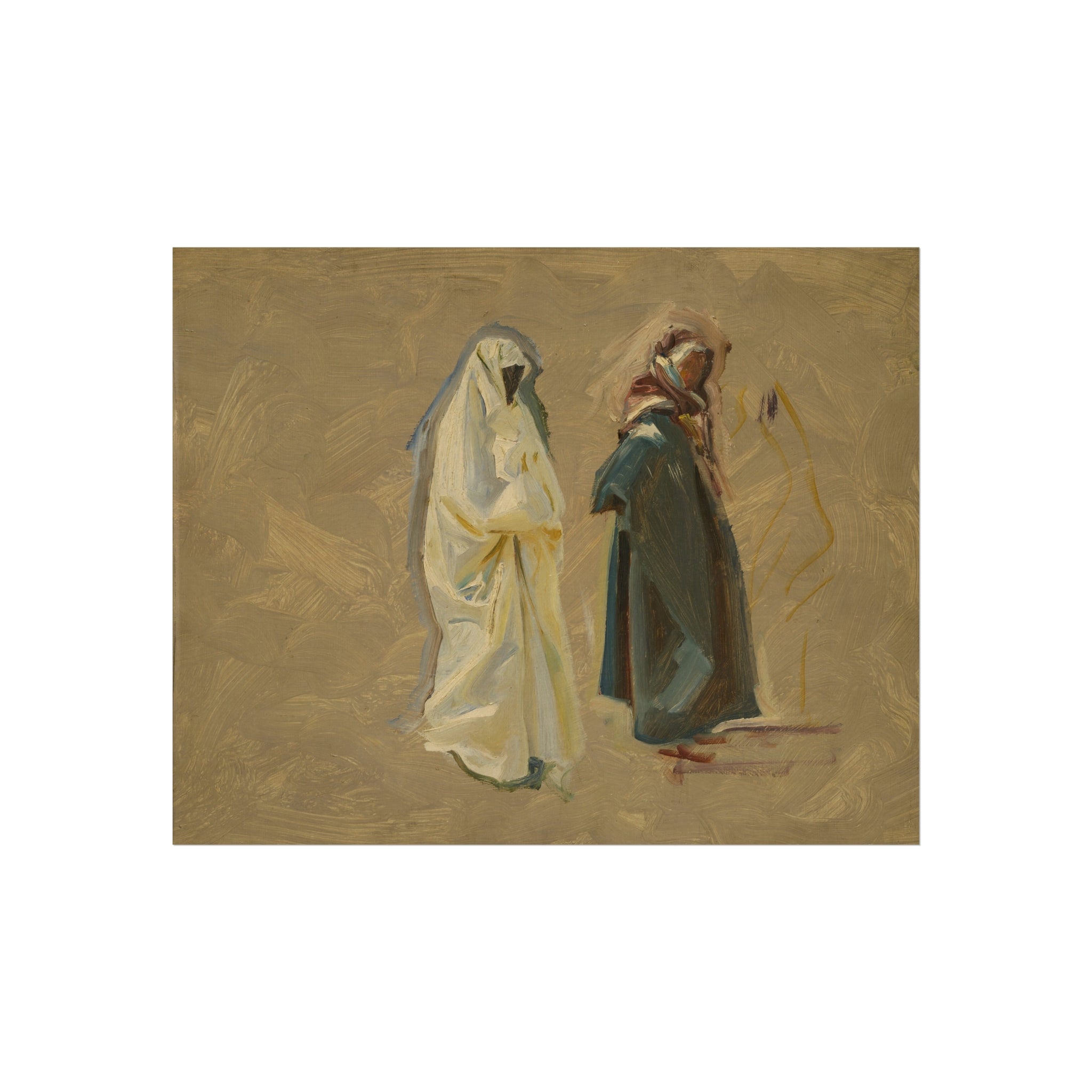 Study of Two Bedouins John Singer Sargent Fine Art Poster