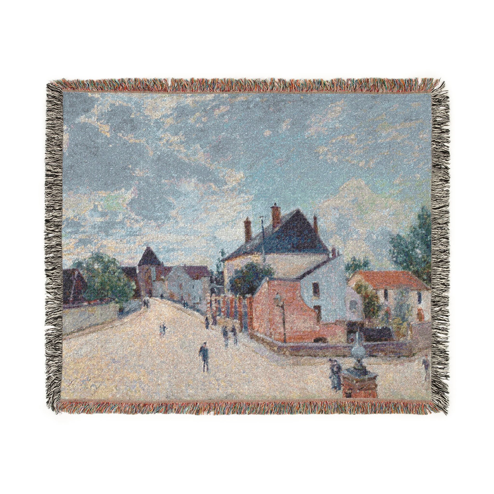 Street in Moret Alfred Sisley Tapestry Blanket