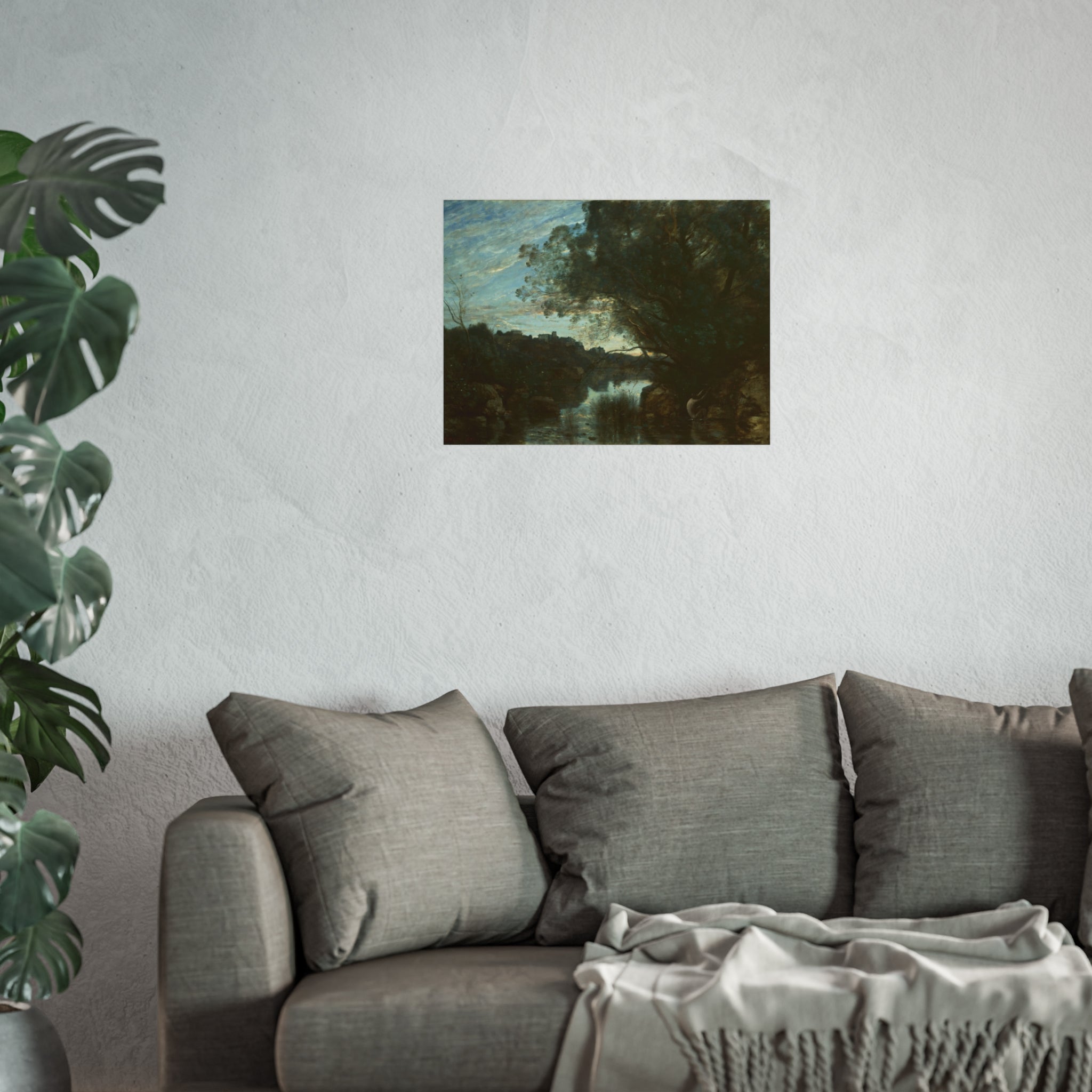 Jean Baptiste Camille Corot - Souvenir of the Environs of Lake Nemi | Fine Art Poster