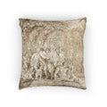 Jean Michel Moreau - The Arrival of Jean-Jacques Rousseau to the Champs-Élysées | Woven Pillow