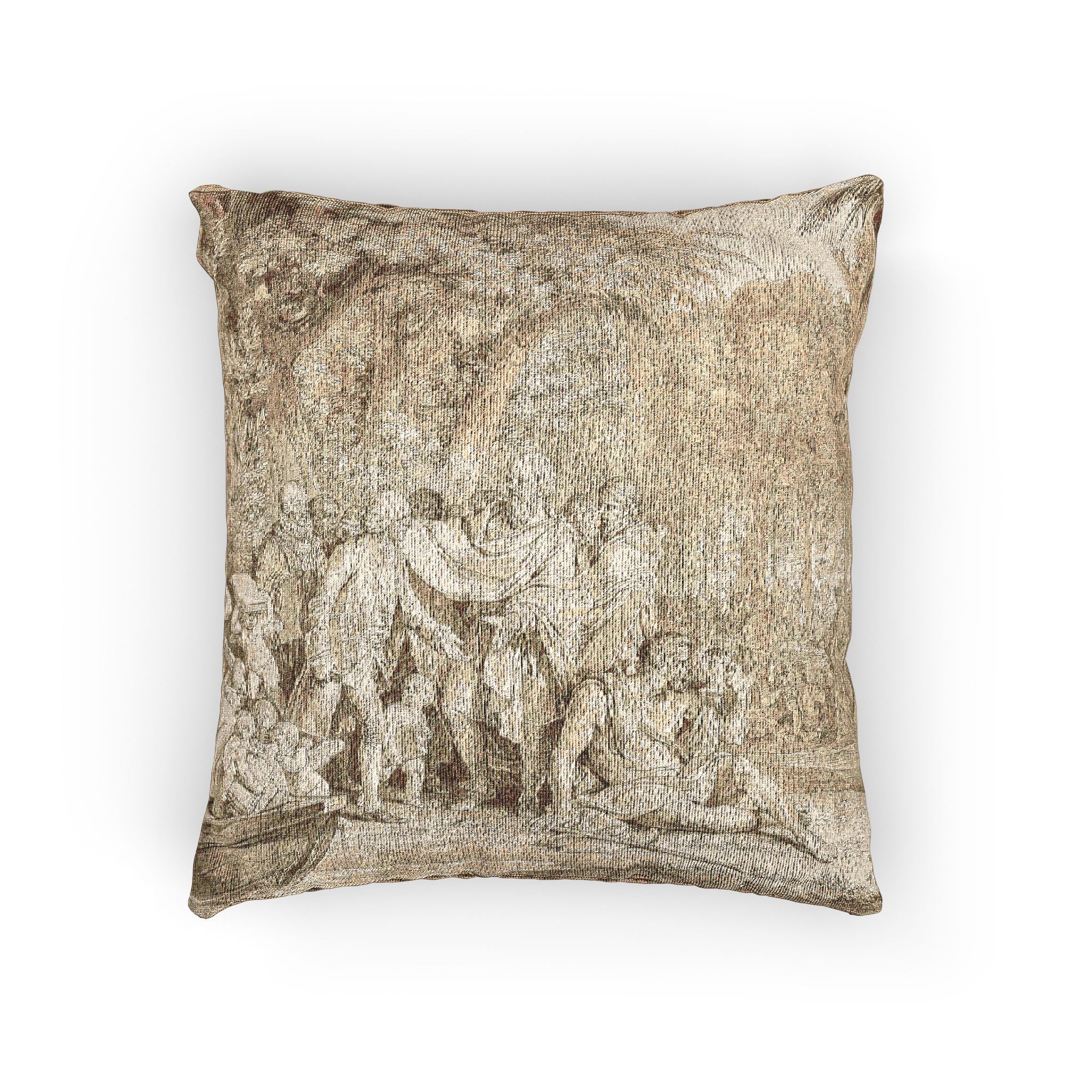 Jean Michel Moreau - The Arrival of Jean-Jacques Rousseau to the Champs-Élysées | Woven Pillow