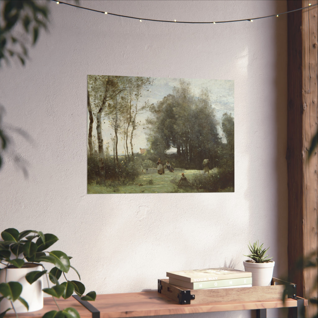 Jean Baptiste Camille Corot - Arleux-Palluel, The Bridge of Trysts | Fine Art Poster