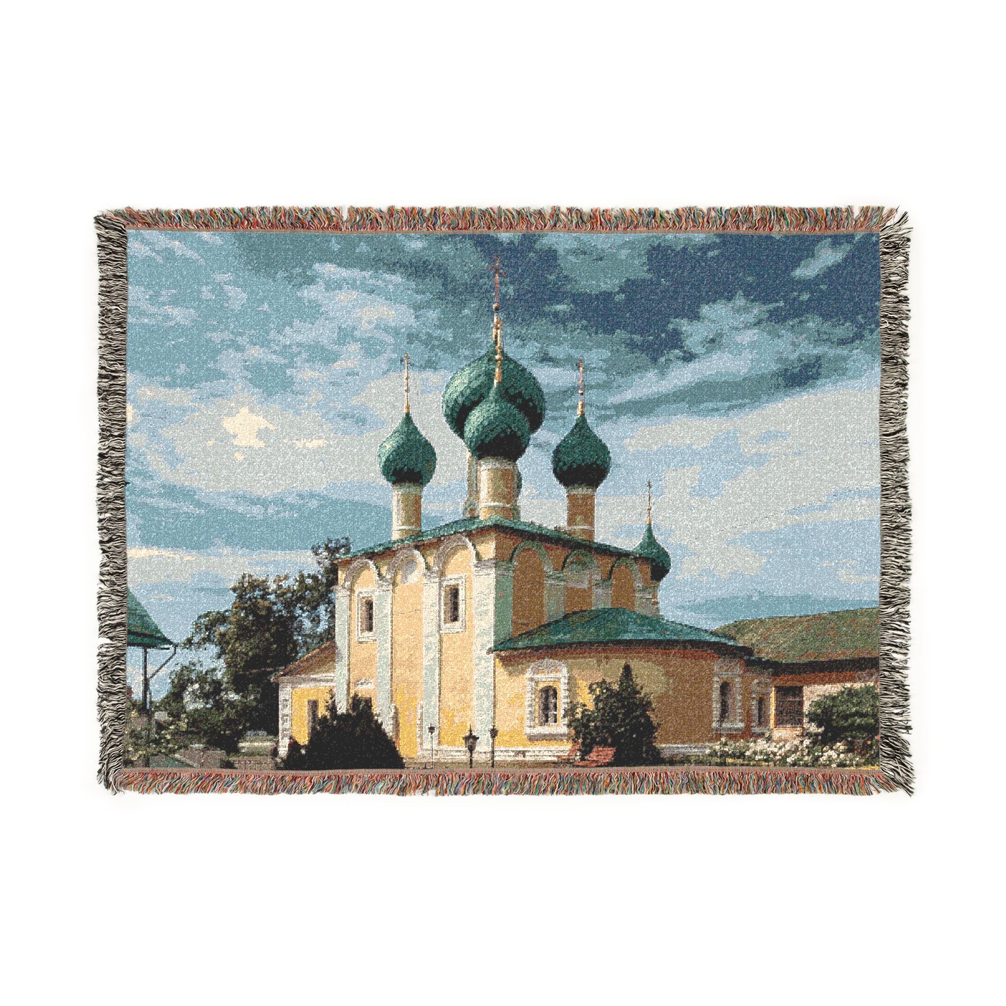Church of the Beheading of Saint John the Baptist Alekseyevsky Monastery Uglich 2023-07-22 7452 | Woven Tapestry Blanket