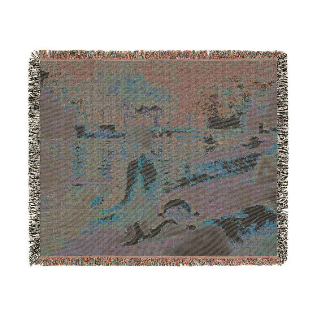 Georges Seurat - Final Study for Bathers at Asnières | Woven Tapestry Blanket