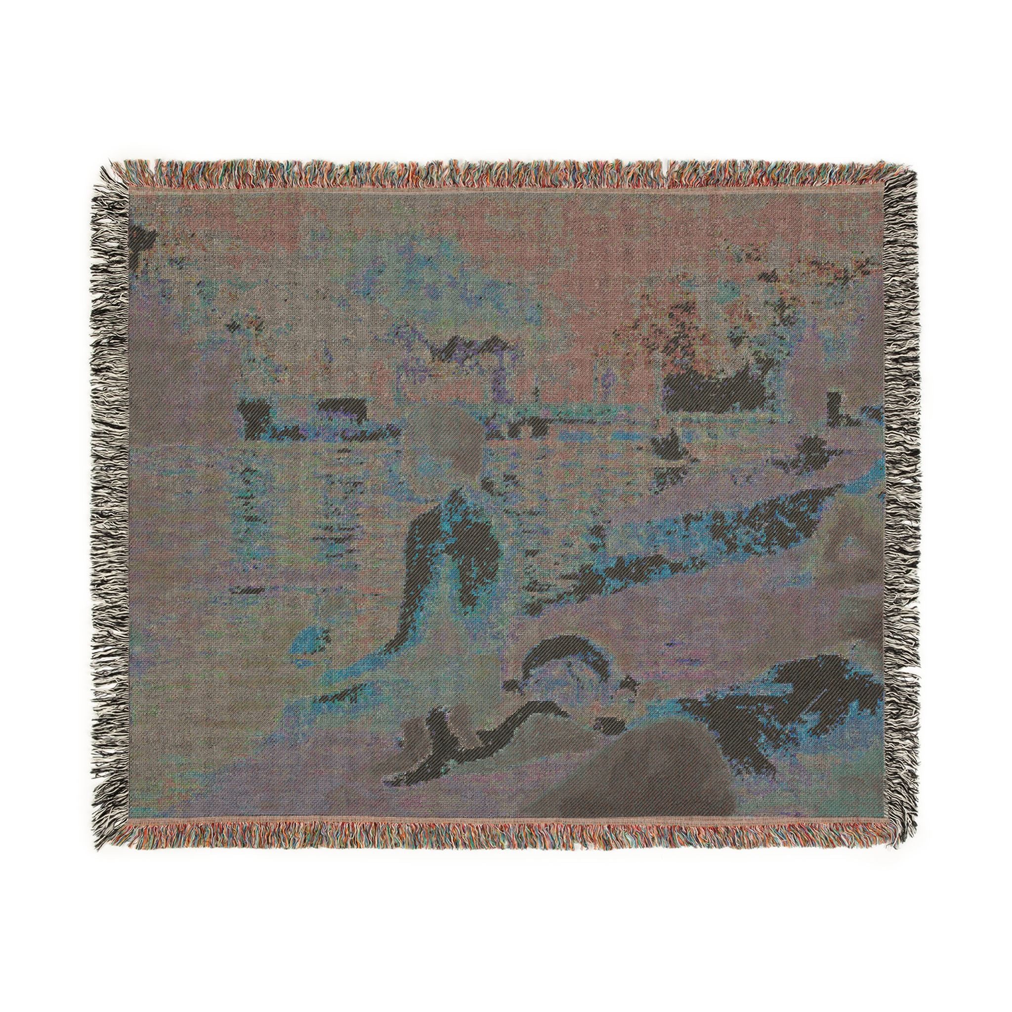 Georges Seurat - Final Study for Bathers at Asnières | Woven Tapestry Blanket
