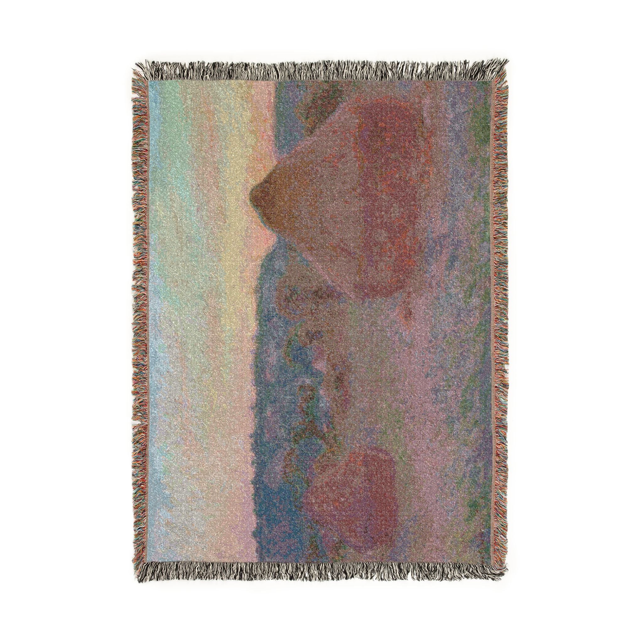Claude Monet - Stacks of Wheat (End of Day, Autumn) | Woven Tapestry Blanket