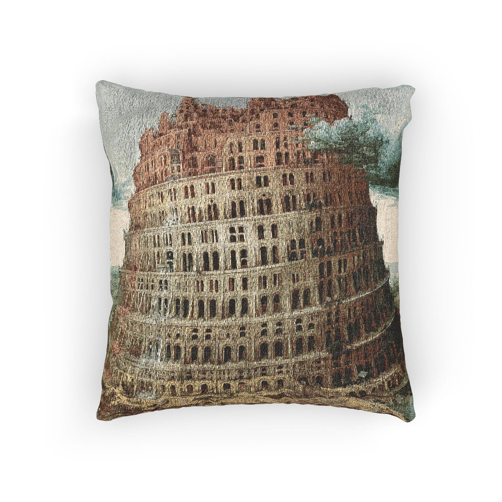Pieter Bruegel the Elder - The Tower of Babel (Rotterdam) - Google Art Project - edited | Woven Pillow