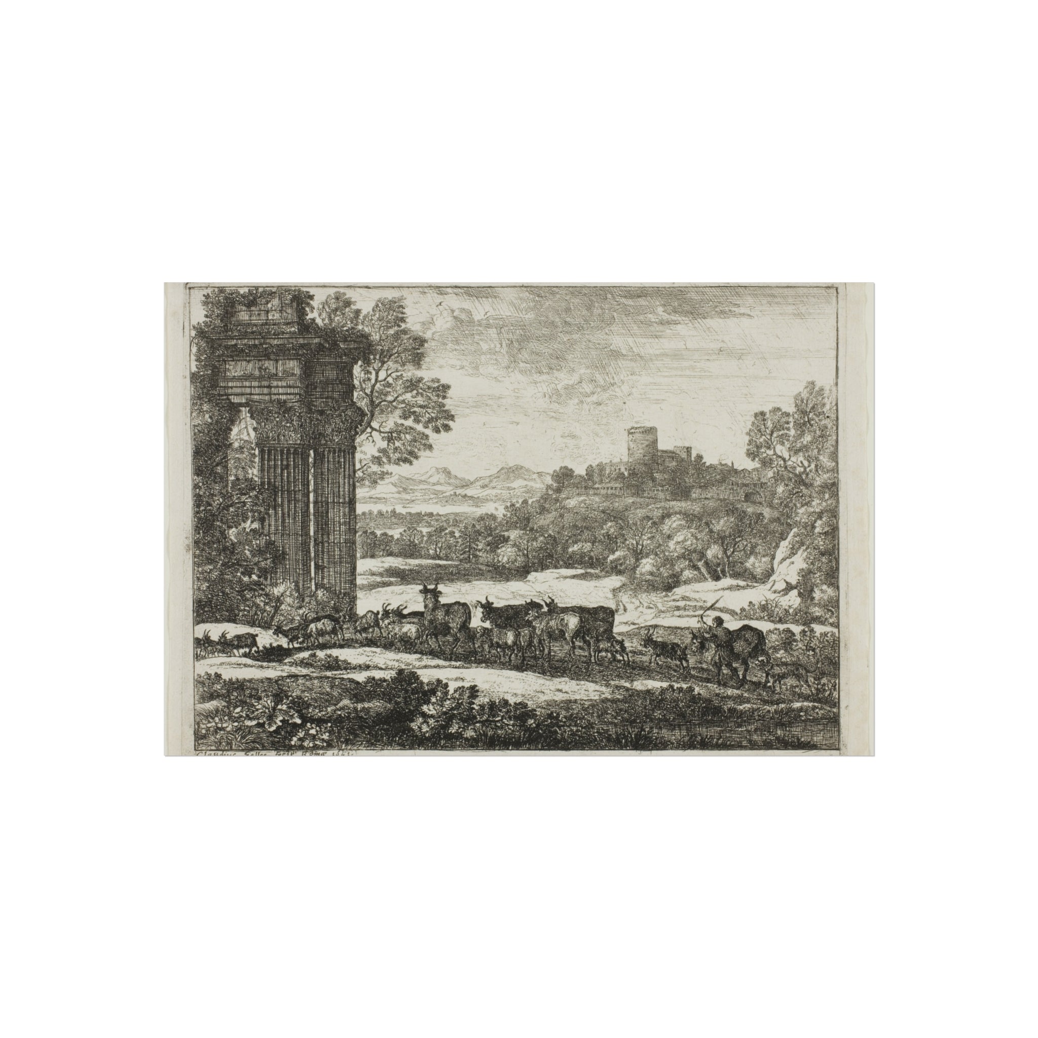 Claude Lorrain - The Herd Returning in Stormy Weather | Fine Art Poster