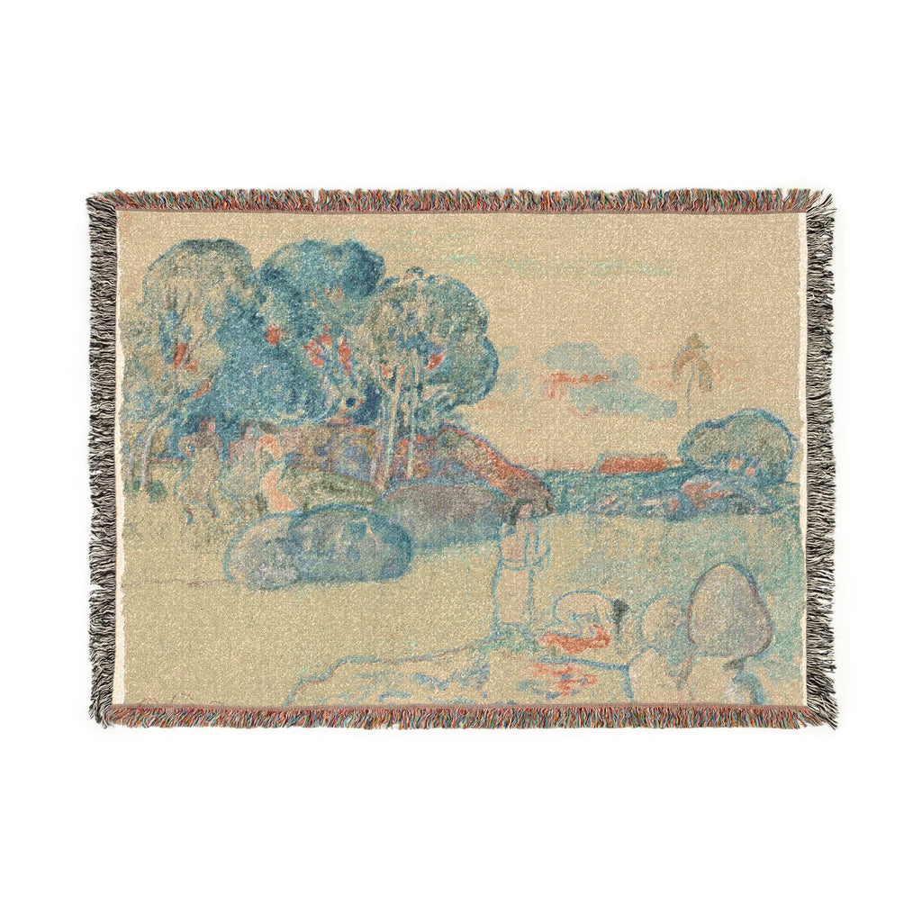 Paul Gauguin - Tahitian Landscape | Woven Tapestry Blanket