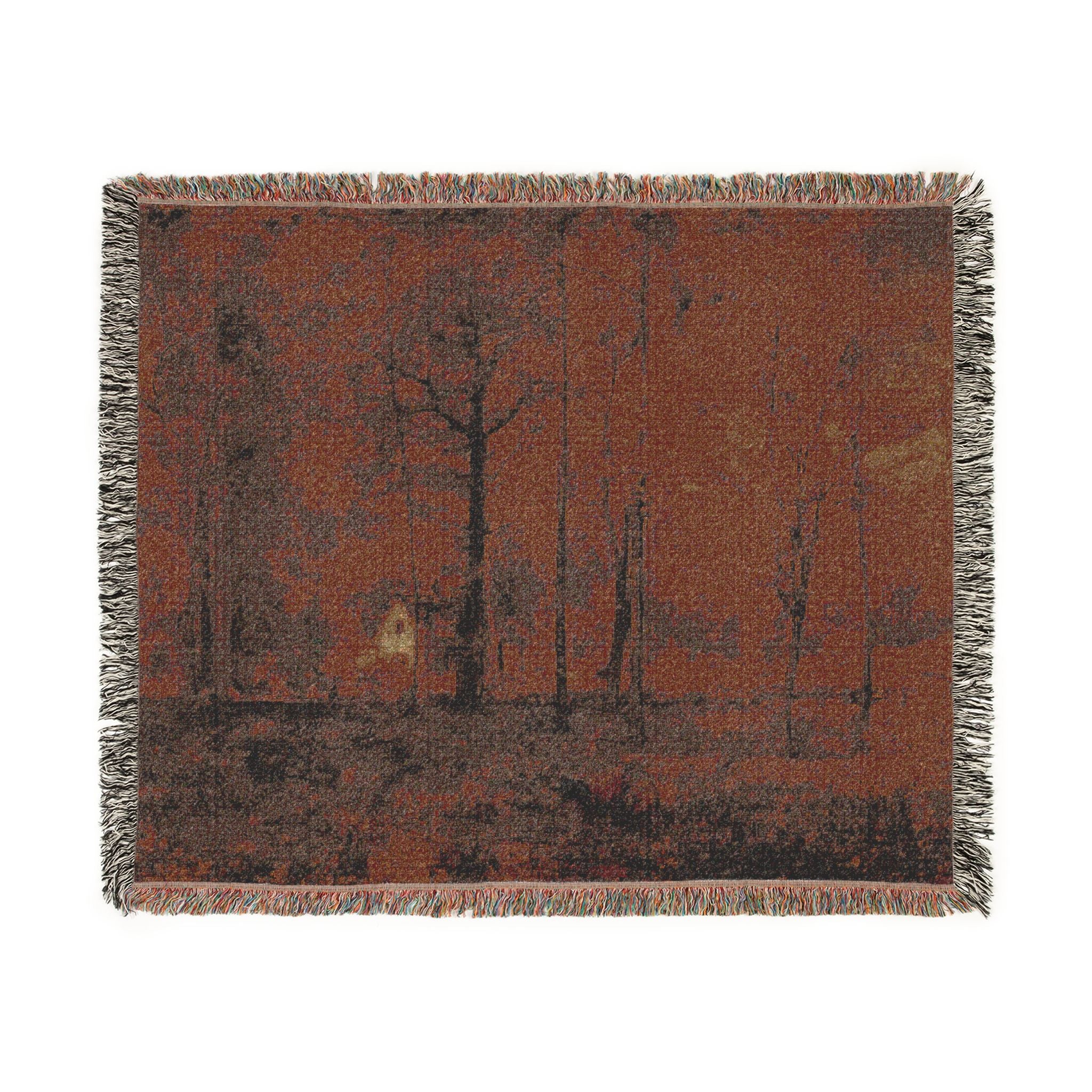 Autumn Woods George Inness Tapestry Blanket