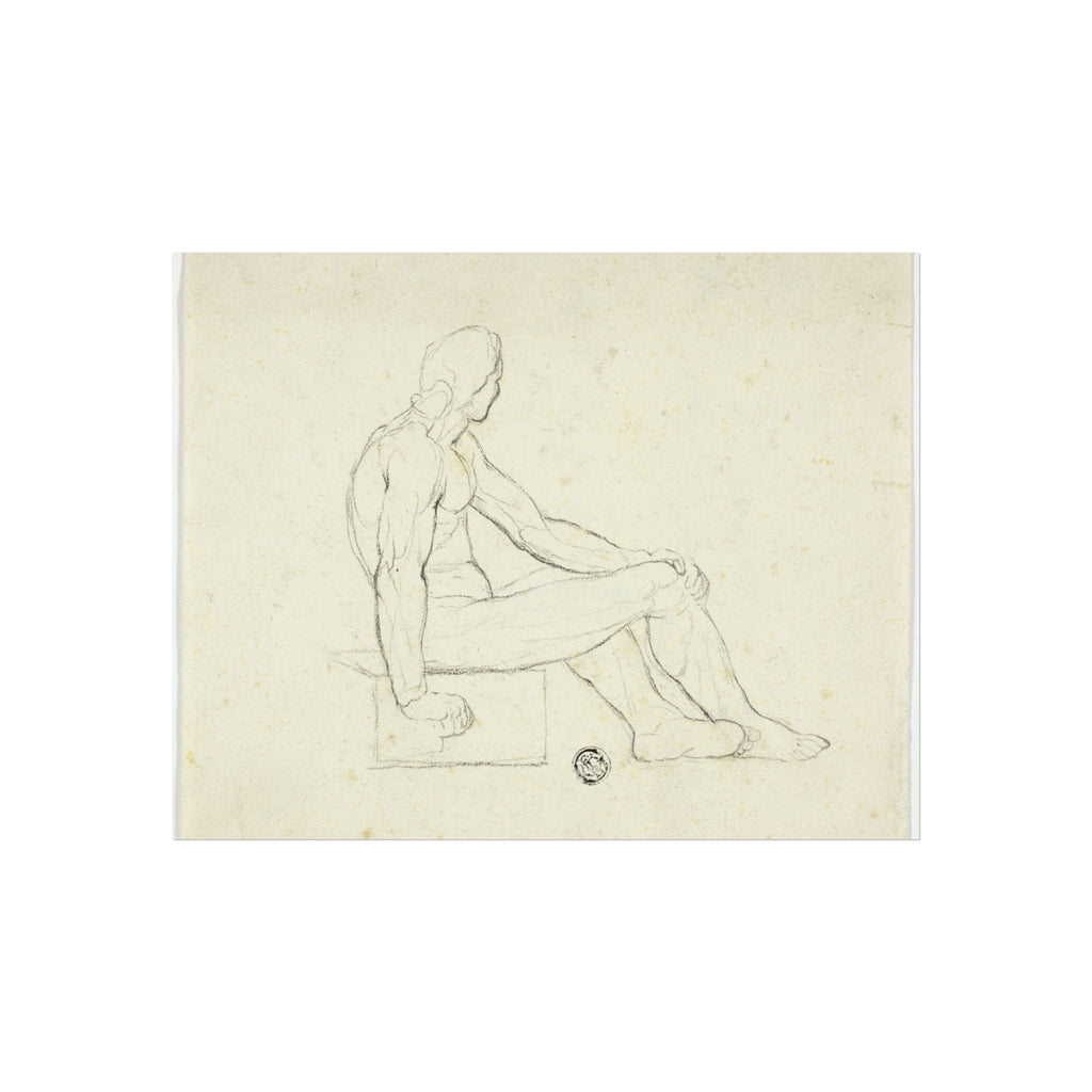 Style of Jacques Louis David - Seated Male Nude | Fine Art Poster