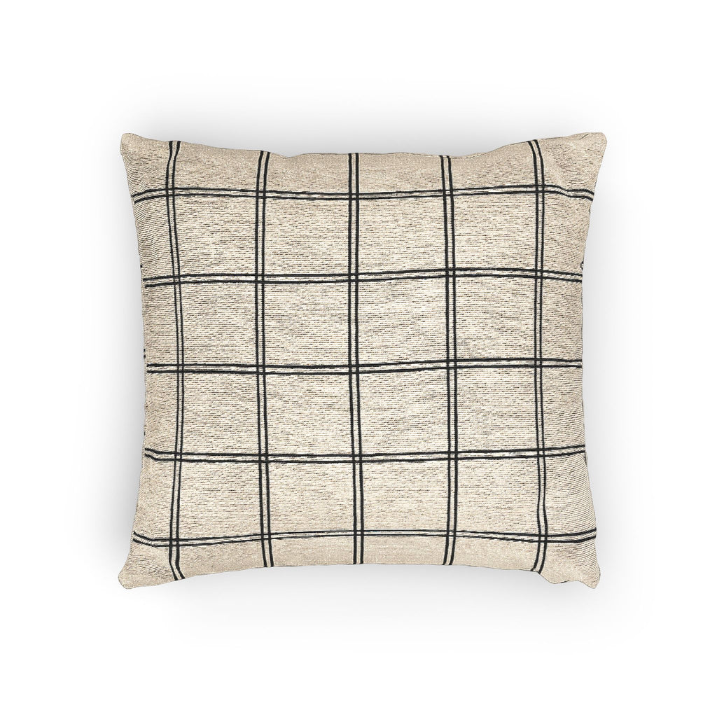 Inkwell Windowpane Woven Pillow