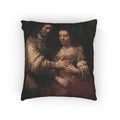 Rembrandt Harmensz. van Rijn - Portret van een paar als oudtestamentische figuren, genaamd 'Het Joodse bruidje' - Google | Woven Pillow