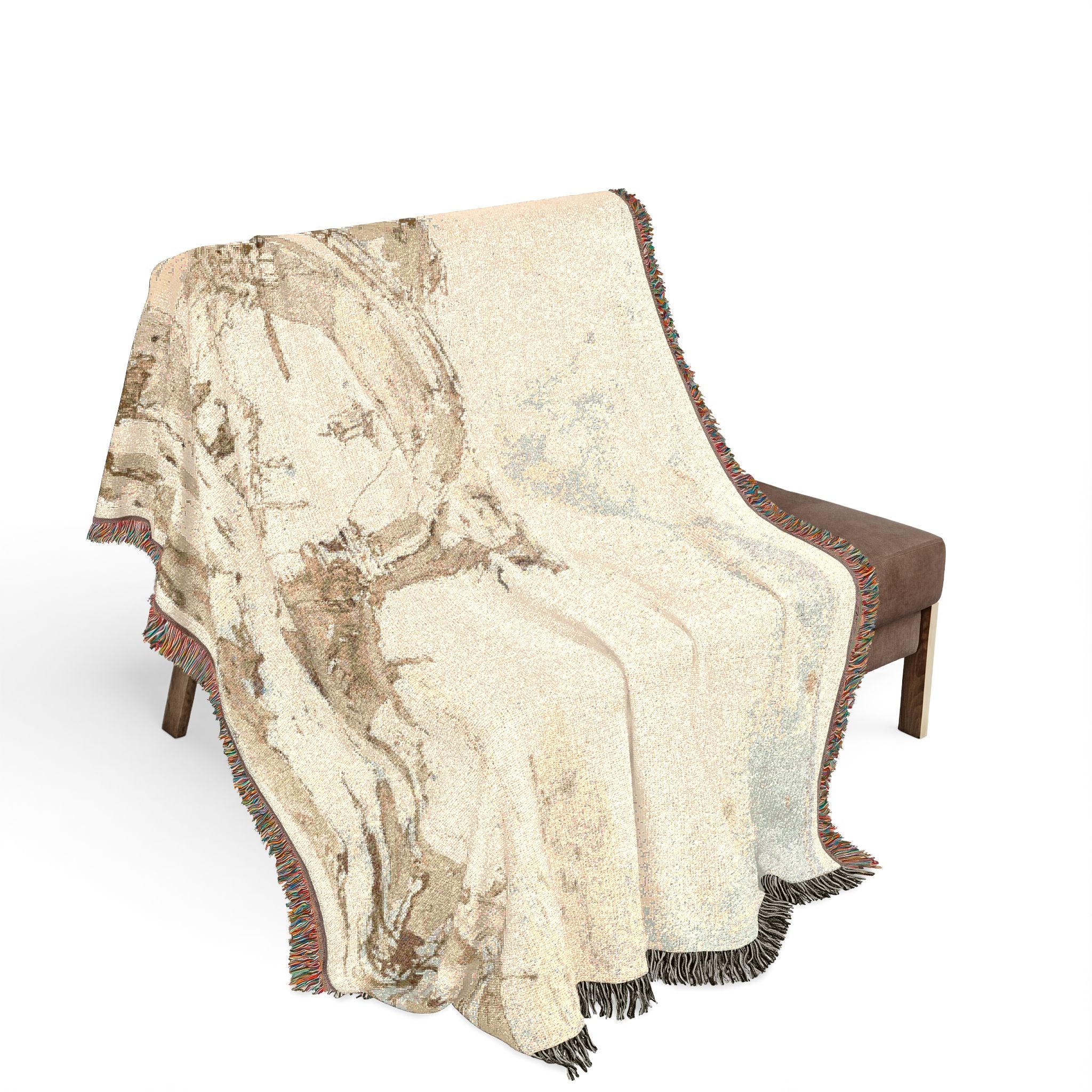 Francesco Guardi - A Capriccio with a Ruined Gothic Arch | Woven Tapestry Blanket