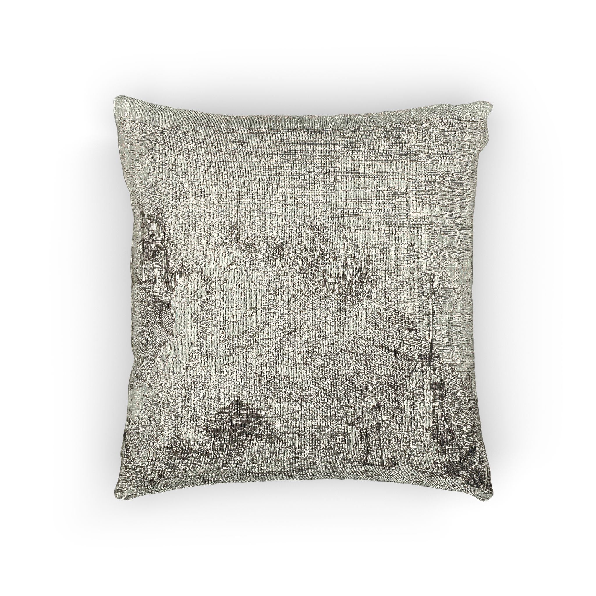 Canaletto - Landscape with the Pilgrim at Prayer, from Vedute | Woven Pillow