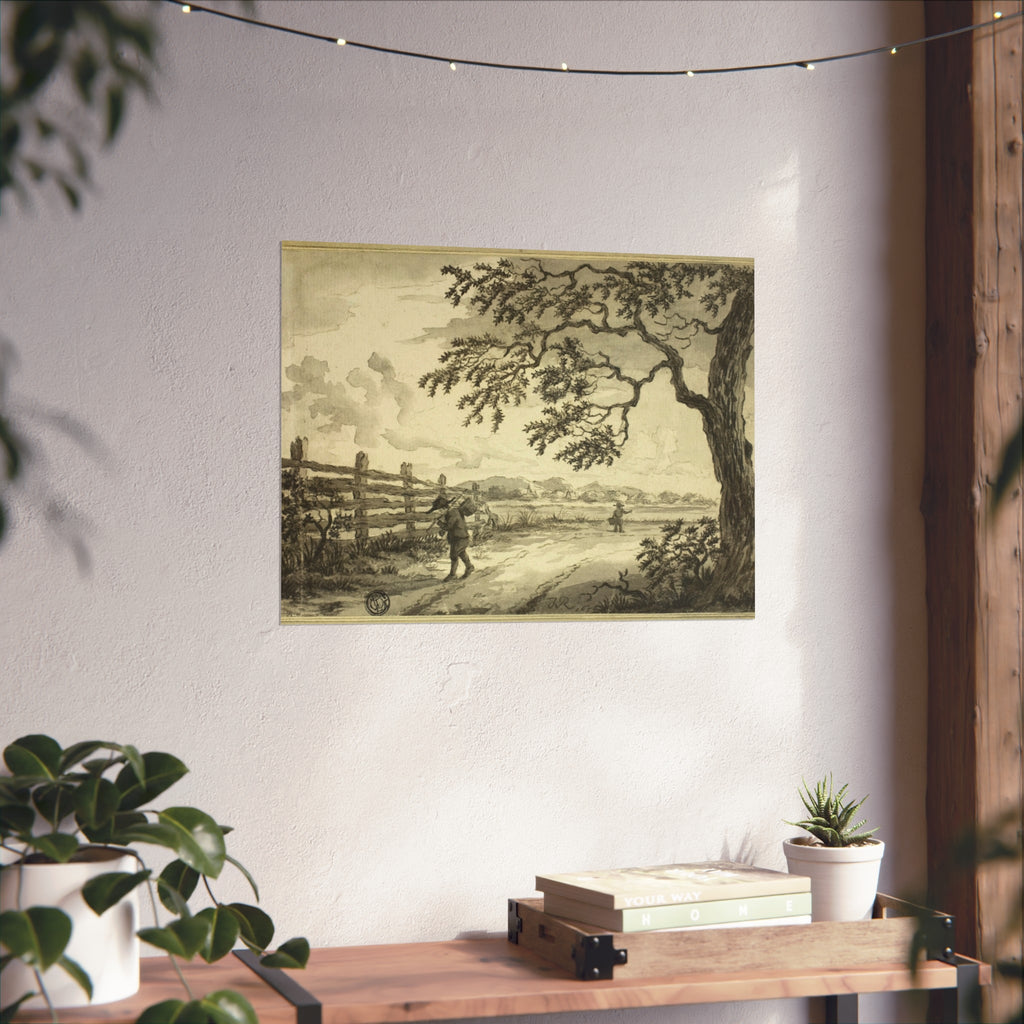 Style of Jacob van Ruisdael - Figures with Baskets on Road | Fine Art Poster