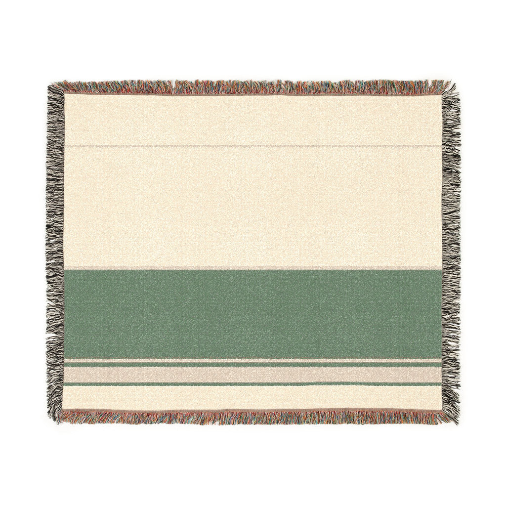 Grove Throw — Warm White · Olive · Sand