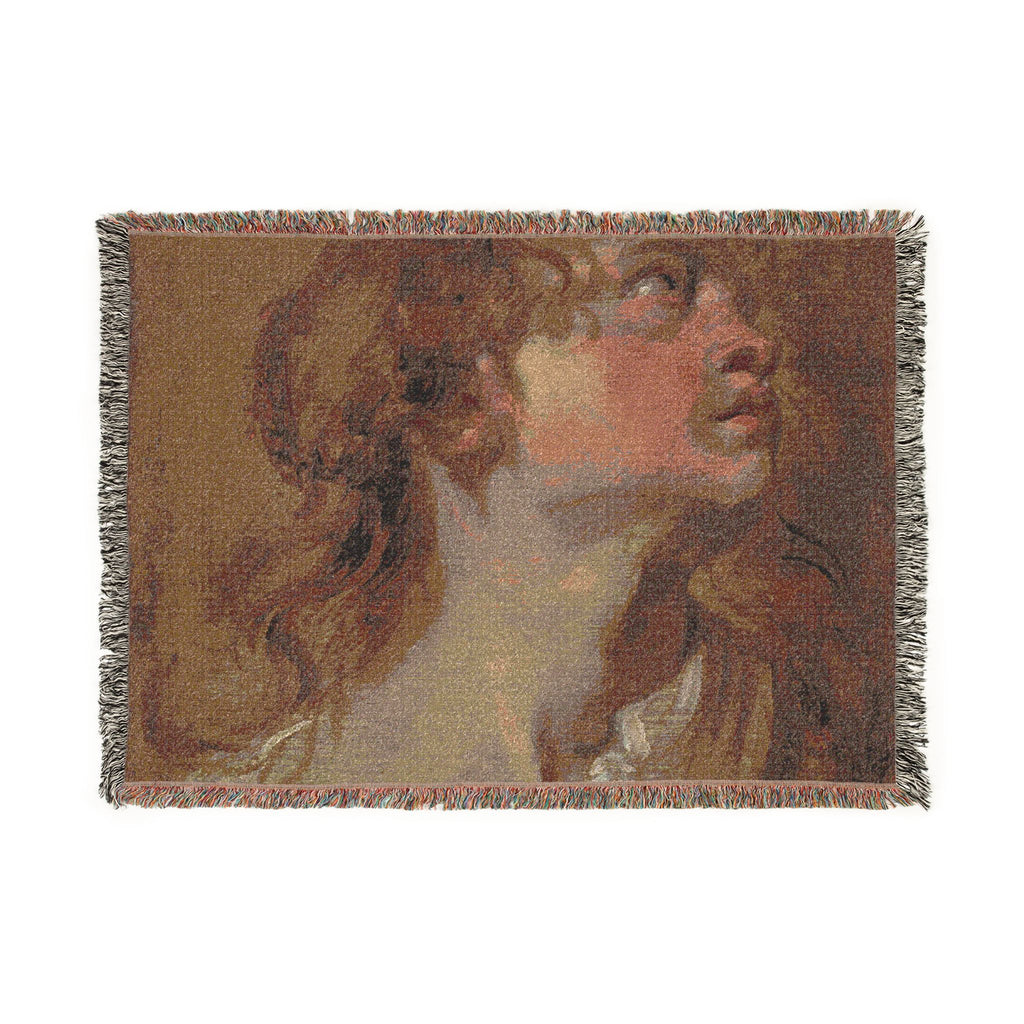 Anthony van Dyck - Head of a Girl | Woven Tapestry Blanket
