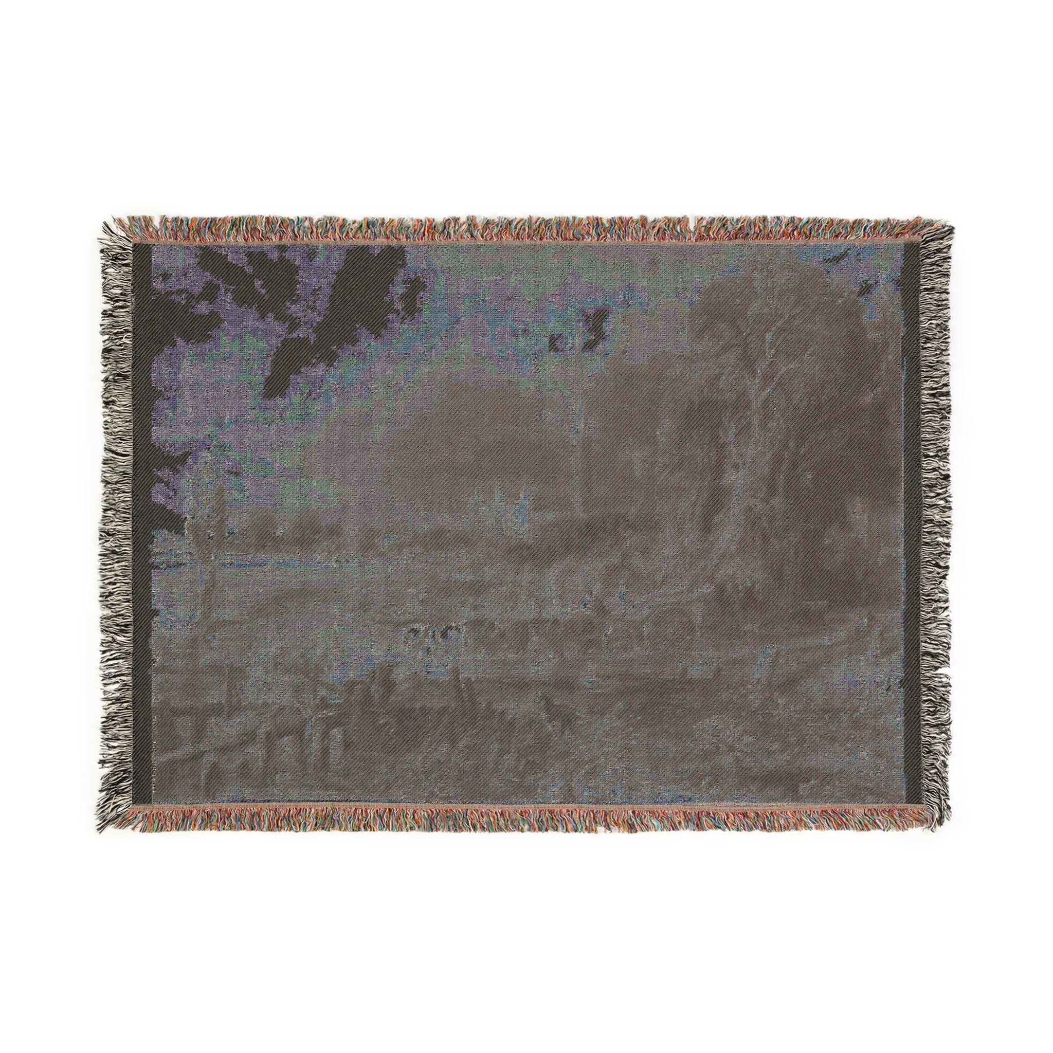 David Lucas - Salisbury Cathedral from the Meadows the Rainbow | Woven Tapestry Blanket