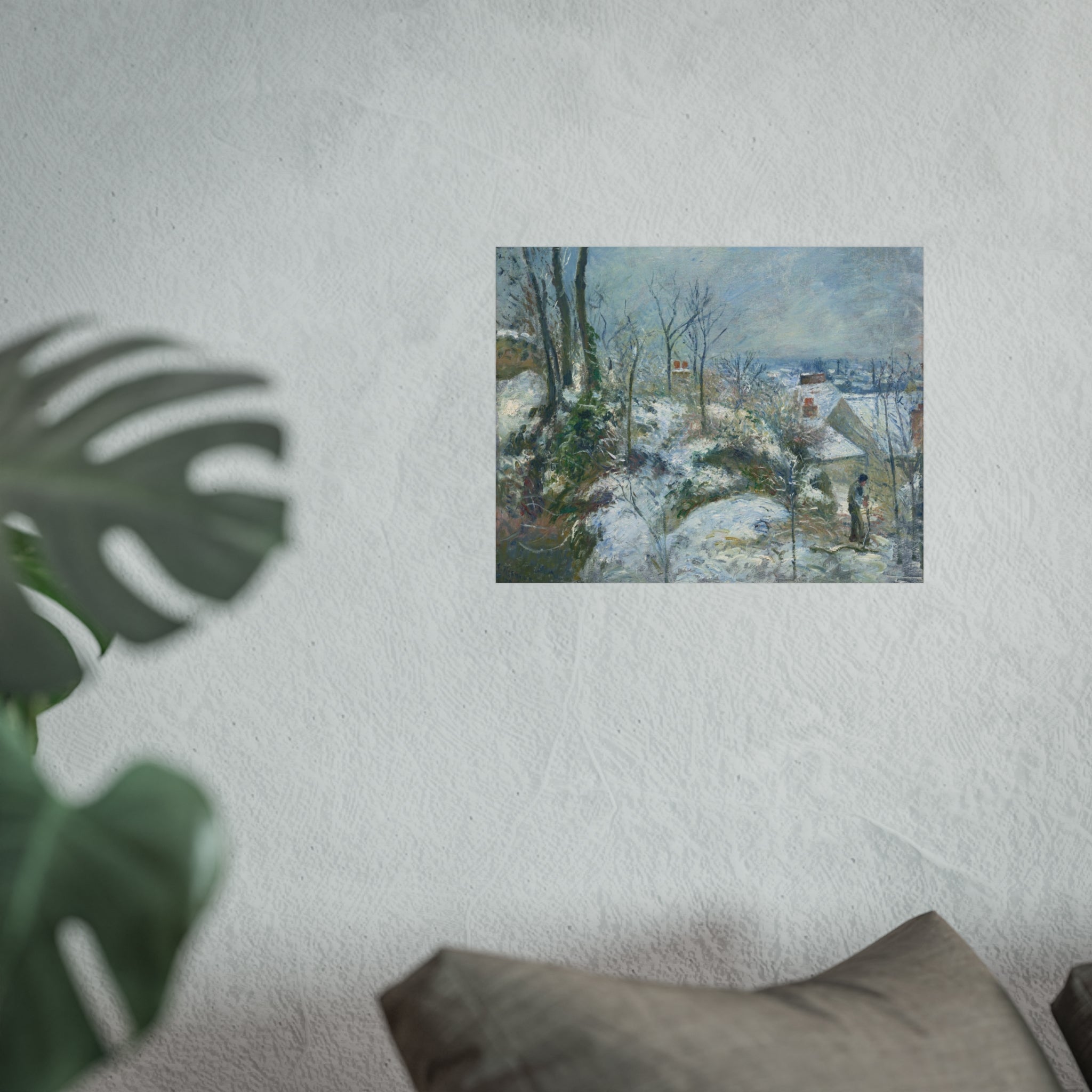 Camille Pissarro - Rabbit Warren at Pontoise, Snow | Fine Art Poster